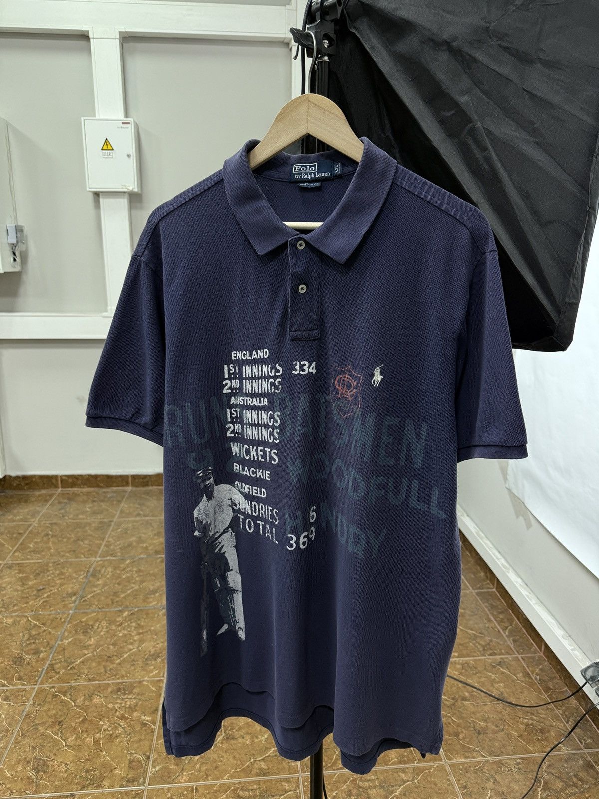 🏏 🇺🇸 Vintage 90s Polo Ralph Lauren Cricket Polo T-Shirt Retro