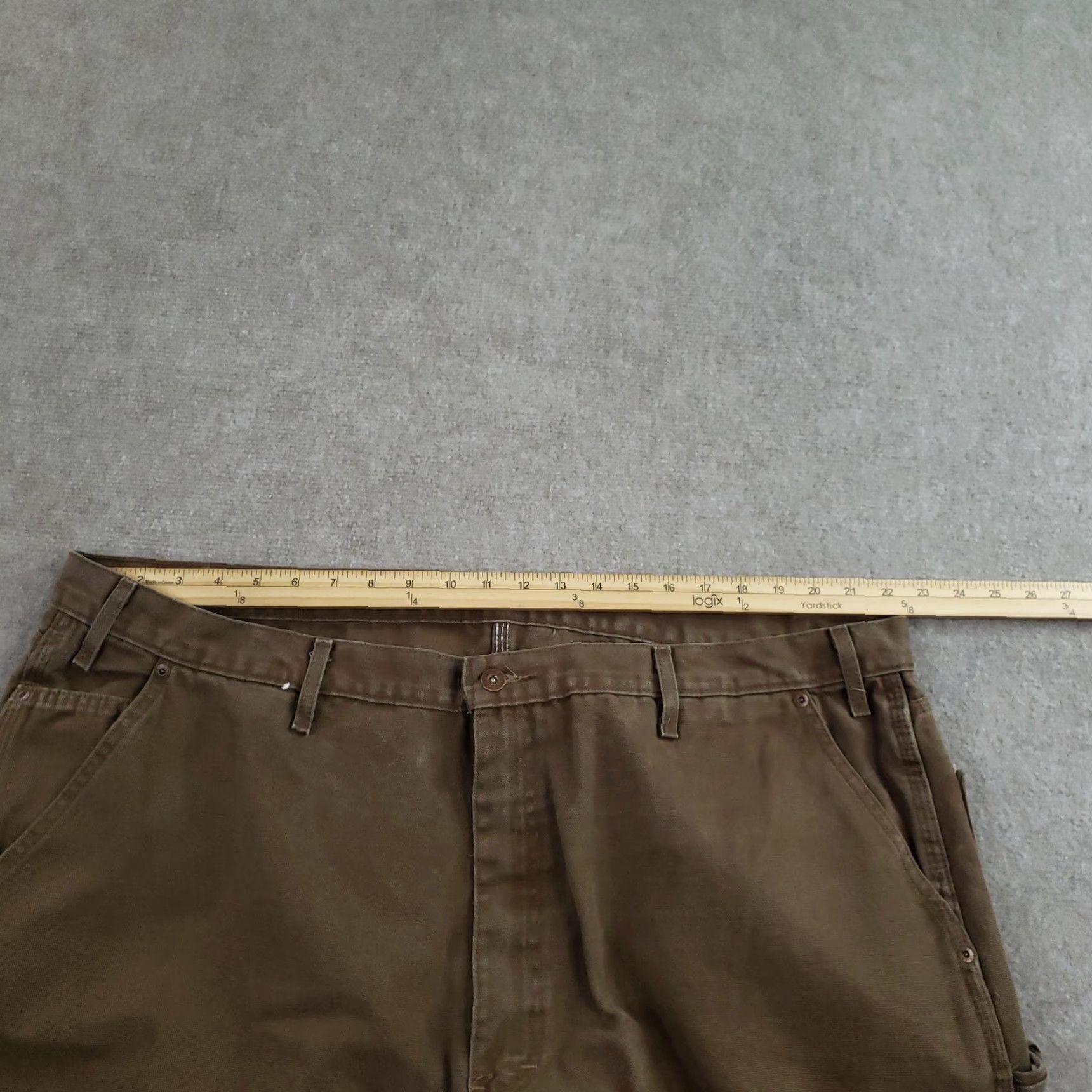 Dickies Dickies Pants Mens 44 Brown Relaxed Fit Carpenter Workwear Cotton 44x32 Size US 44 / EU 60 - 5 Thumbnail