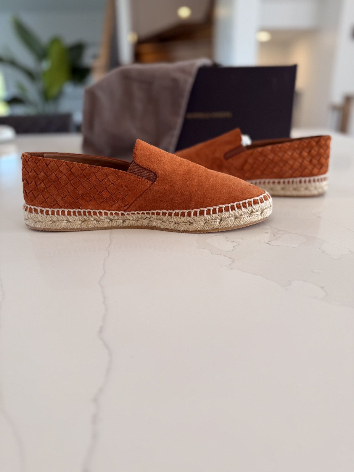 Bottega Veneta $990 Bottega Veneta Intrecciato Terracotta Suede Espadrilles Size US 9 / EU 42 - 4 Thumbnail
