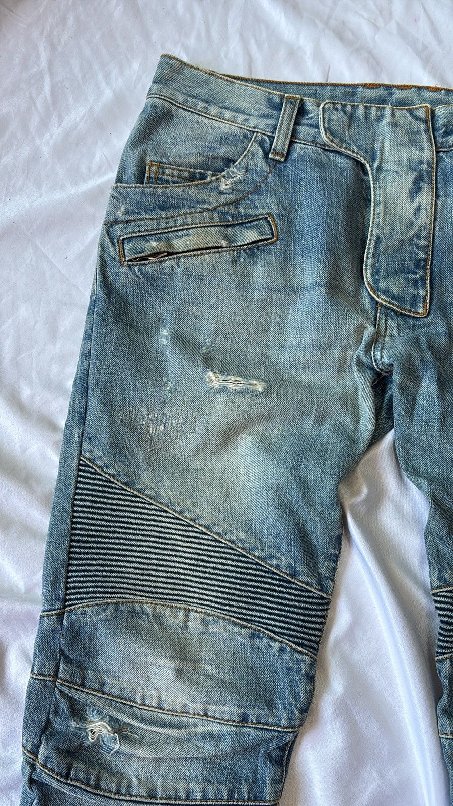 Balmain Balmain FW10 Decarnin Biker Jean Size US 31 - 3 Thumbnail