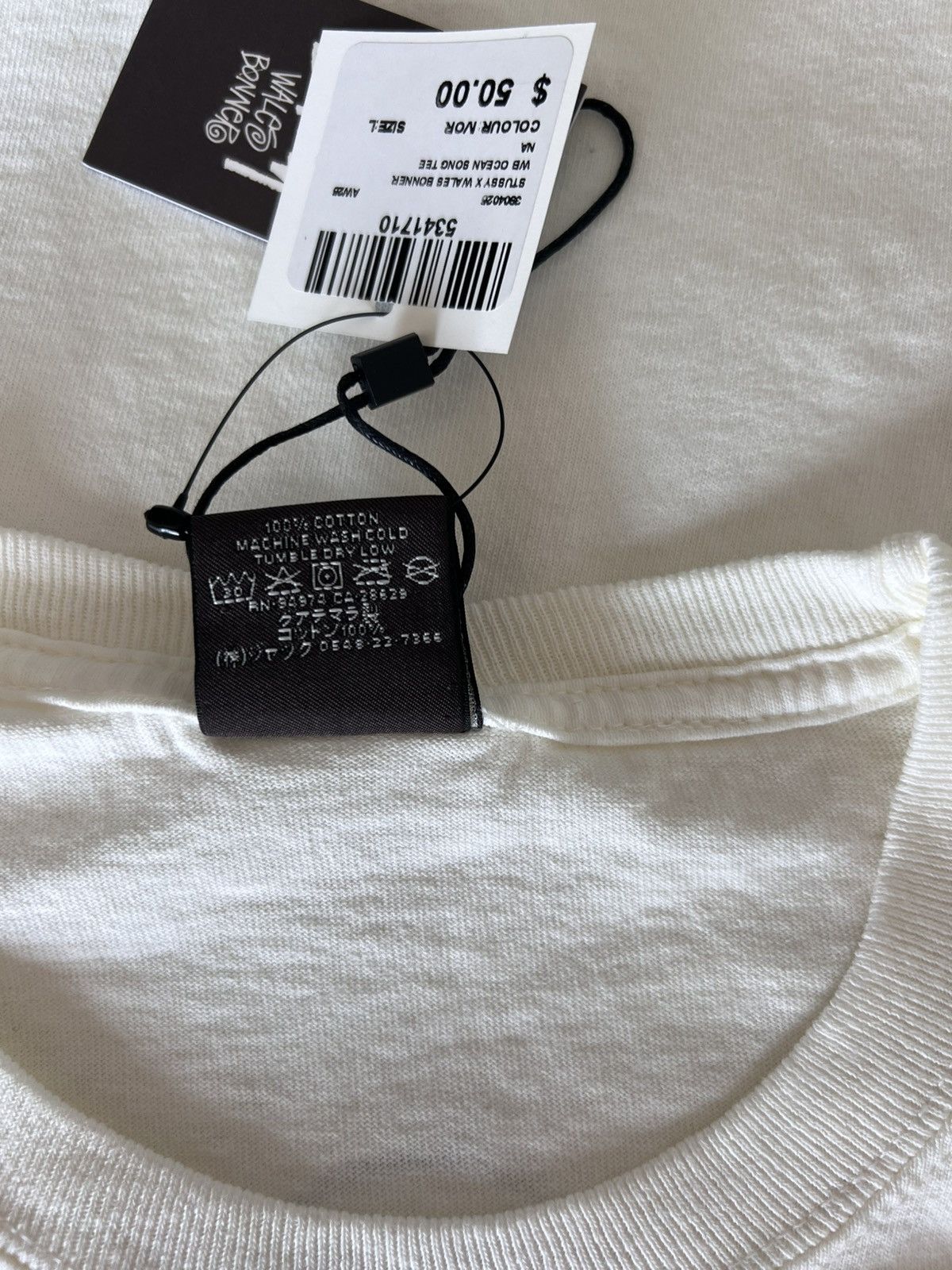 Stussy Stussy Wales Bonner Ocean Song Tee in Ivory Size US L / EU 52-54 / 3 - 6 Thumbnail