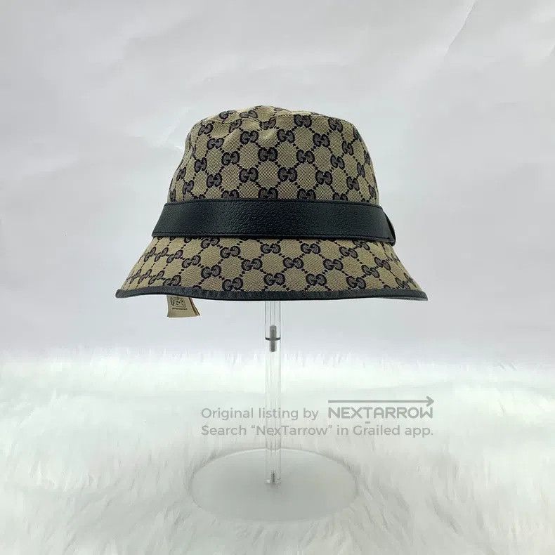 Gucci gucci SizeM Ebony logo jacquard full print casual fisherman Size ONE SIZE - 3 Thumbnail