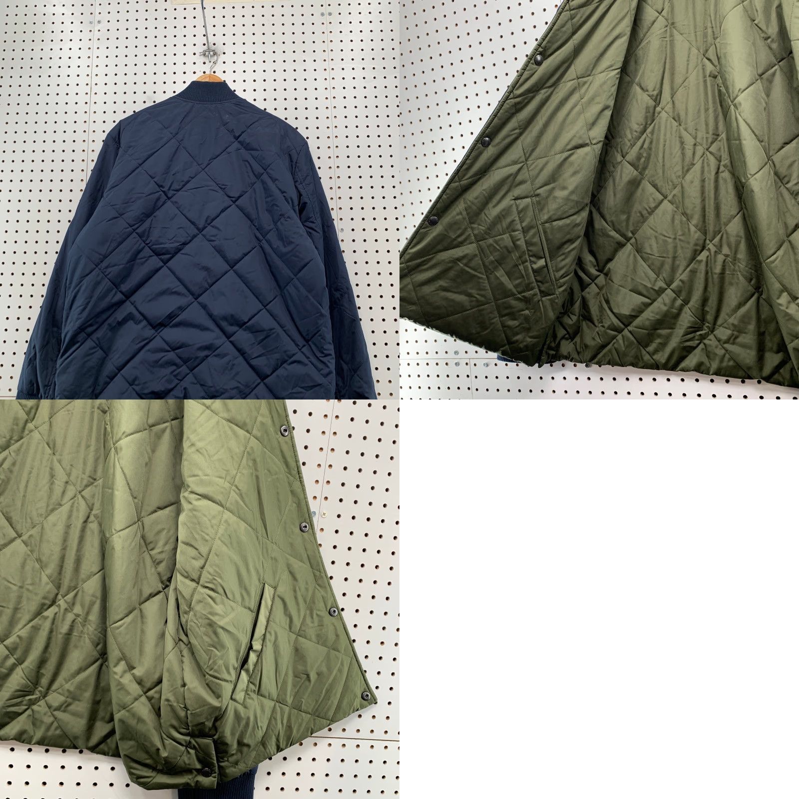 Banana Republic Banana Republic Jacket | Reversible | Military Quilted Insulated Bomber | Blue Green | Large | Men | L | Polyester | ™ Size US L / EU 52-54 / 3 - 10 Thumbnail