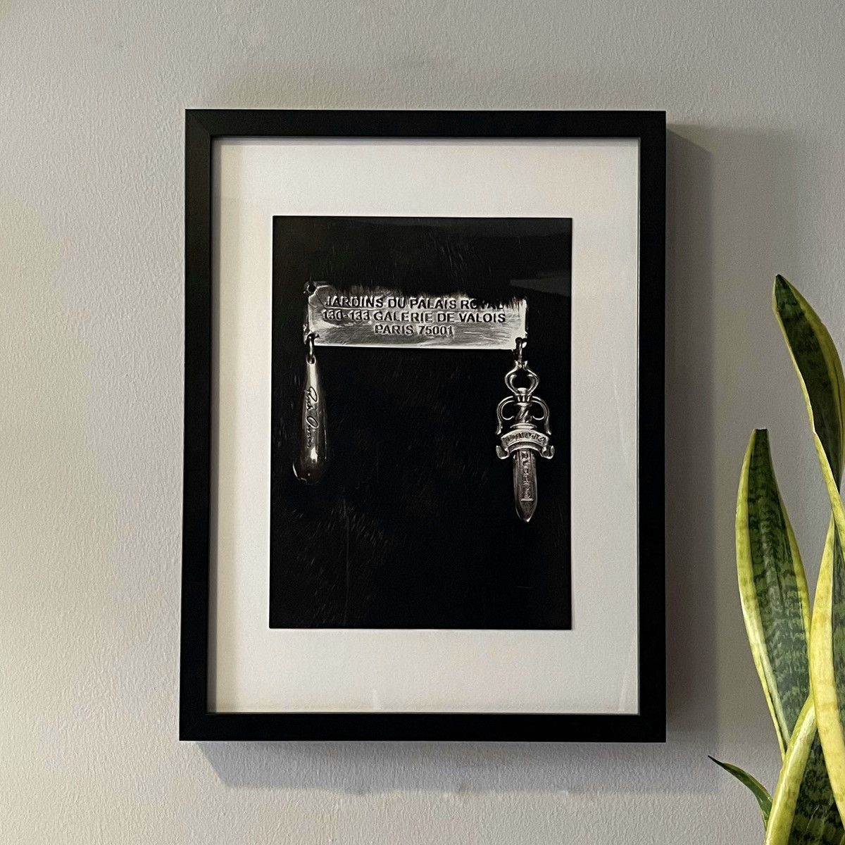 Pre-owned Chrome Hearts X Rick Owens Chrome Hearts X Rick Owen's Silver Tag Poster In Black/white