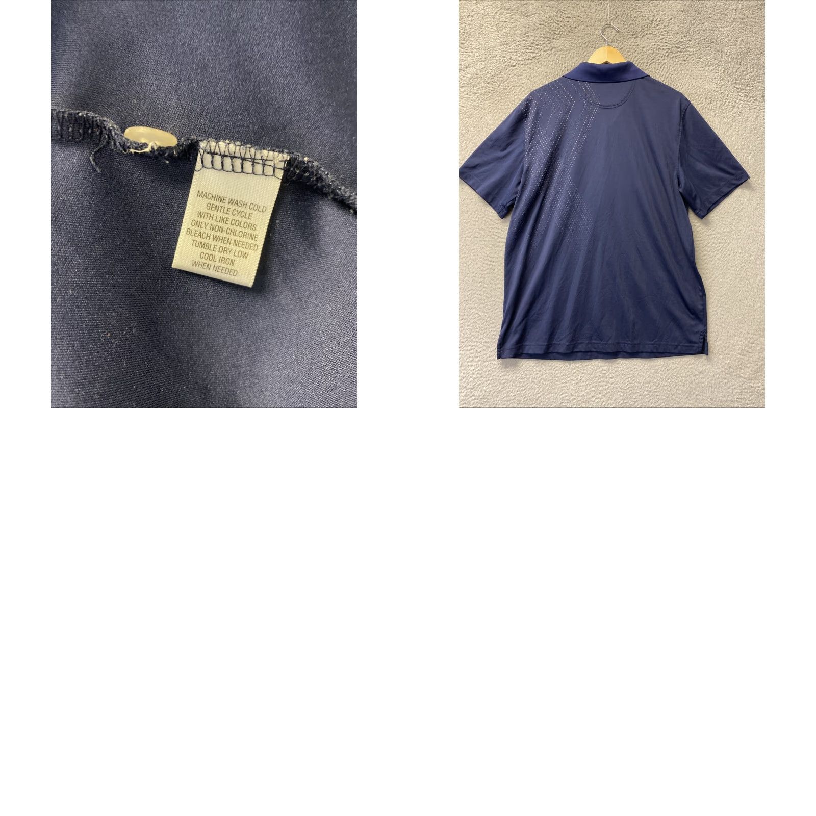 Vintage Greg Norman Men's L Performance Golf Polo UPF Navy Shark 121-17 / Trade Size US L / EU 52-54 / 3 - 8 Thumbnail