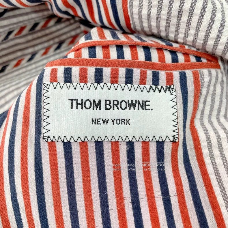 Thom Browne Thom Browne Gray Striped Blazer Size 40 3 Size 40R - 7 Thumbnail