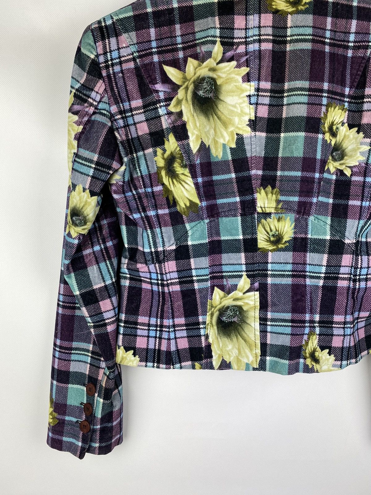 Versace Jeans Couture × Vintage Versace Jeans Couture floral pattern checked blazer jacket Size S / US 4 / IT 40 - 21 Thumbnail