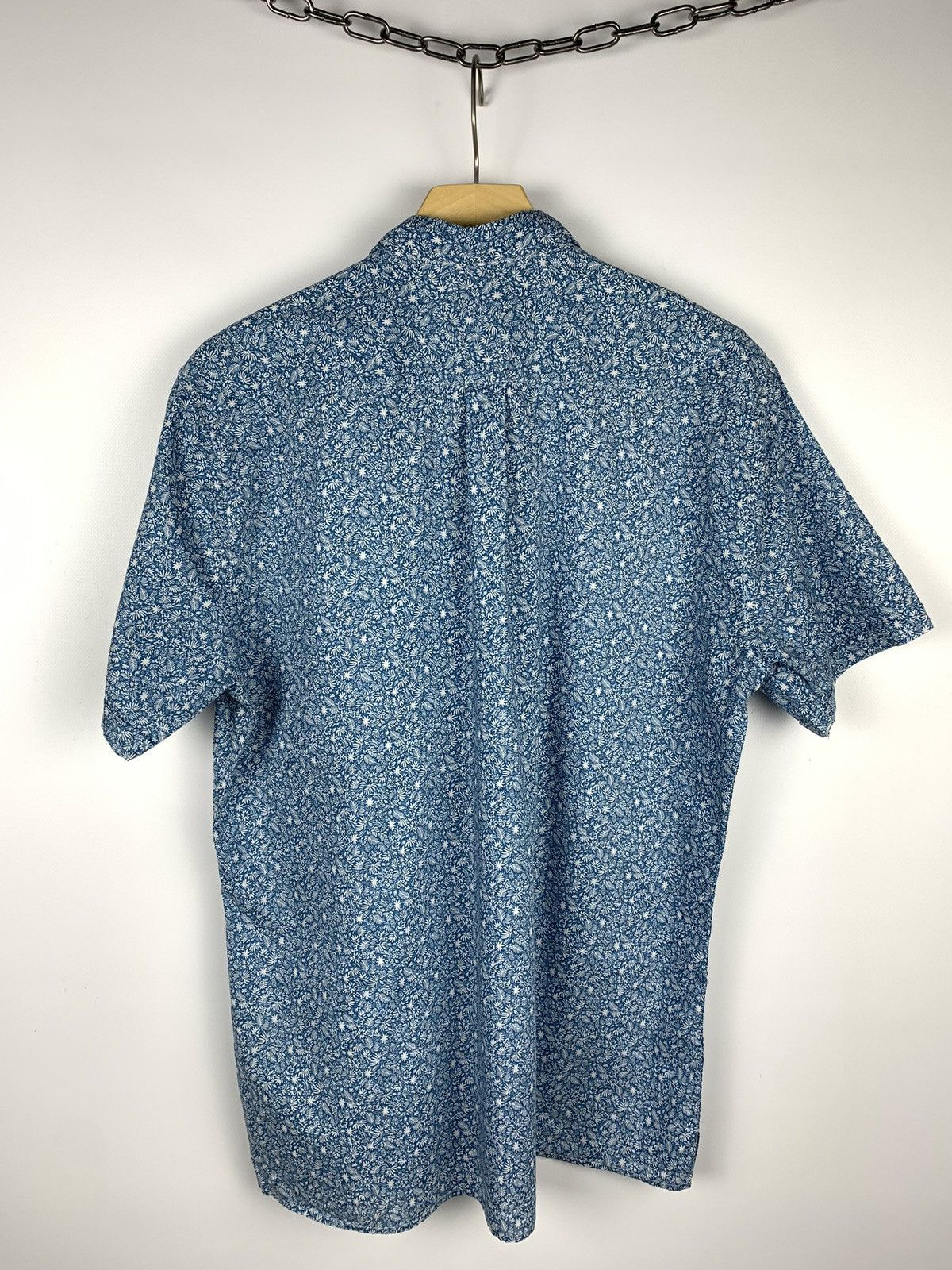 Barbour Barbour Floral Shirt Short Sleeve Size M Regular Fit Blue Size US M / EU 48-50 / 2 - 6 Thumbnail