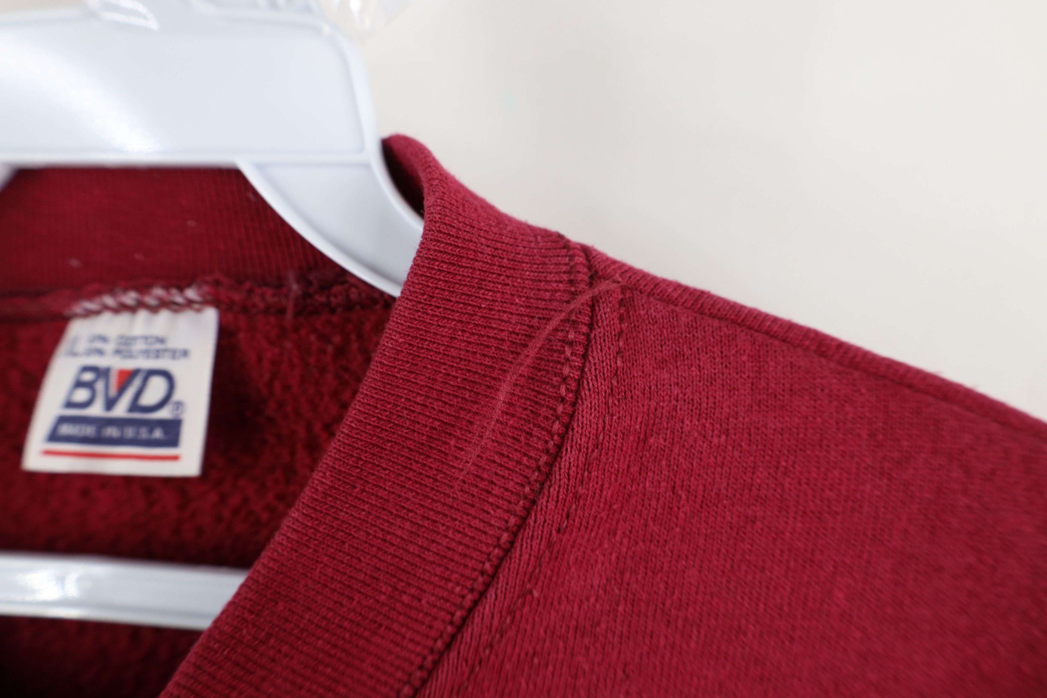 Vintage Vintage 90s Streetwear Blank Heavyweight Sweatshirt Red USA Size US XL / EU 56 / 4 - 8 Thumbnail