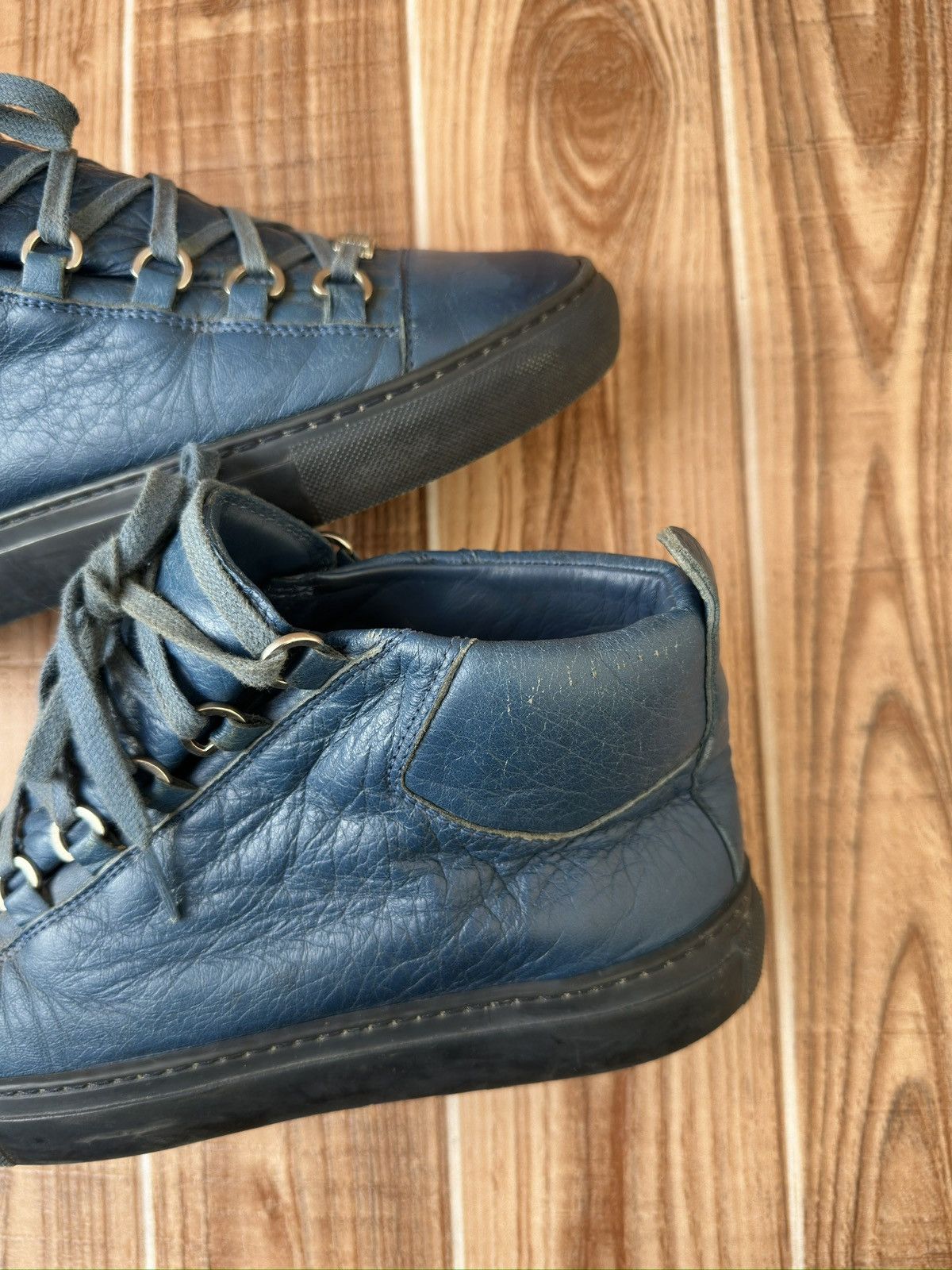 Balenciaga Balenciaga Arena Blue Leather Higtop Vintage Sneaks Size US 8 / EU 41 - 8 Thumbnail