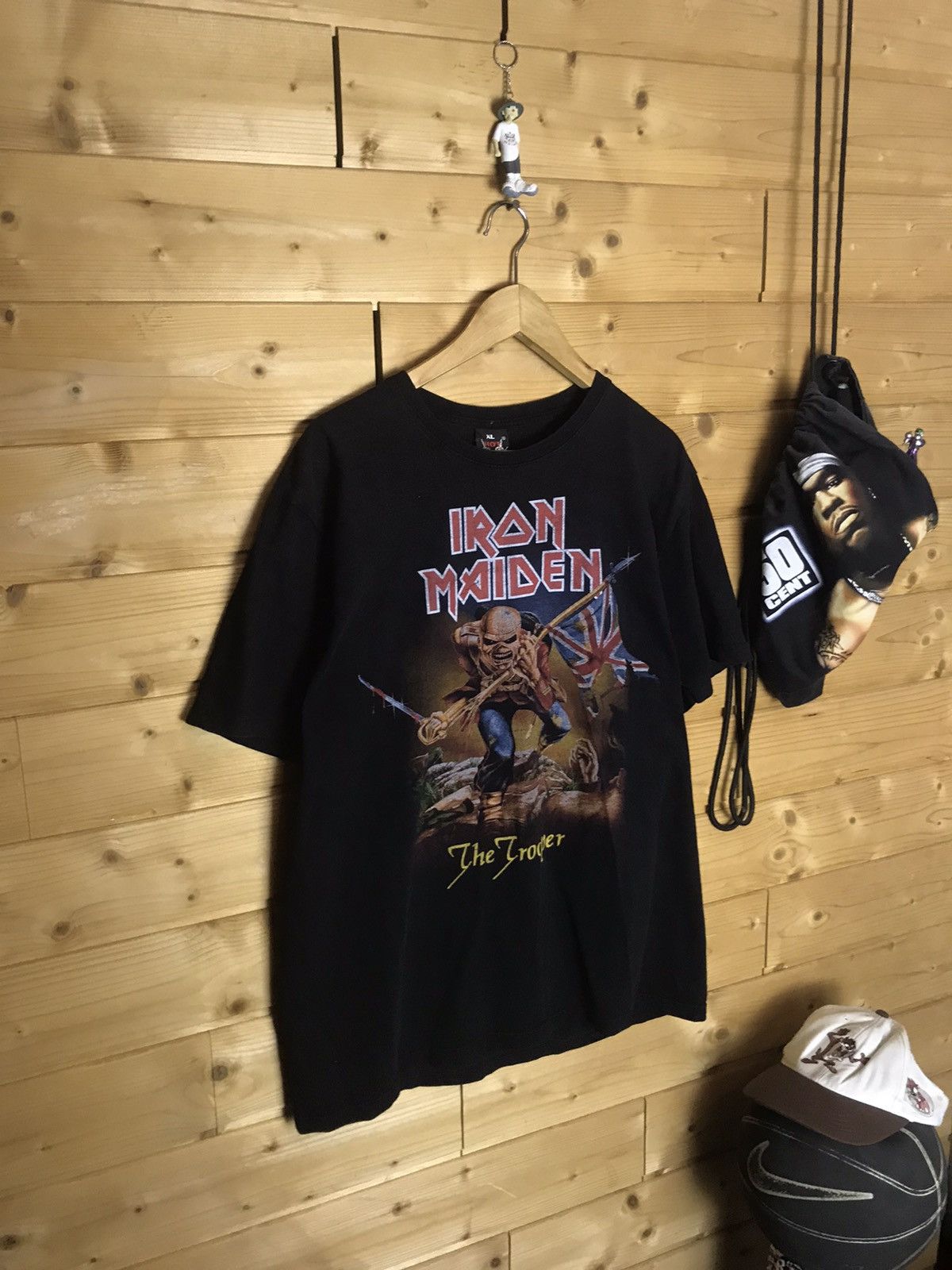 Vintage Vintage Iron Maiden the tropper t-shirt Size US XL / EU 56 / 4 - 1 Thumbnail