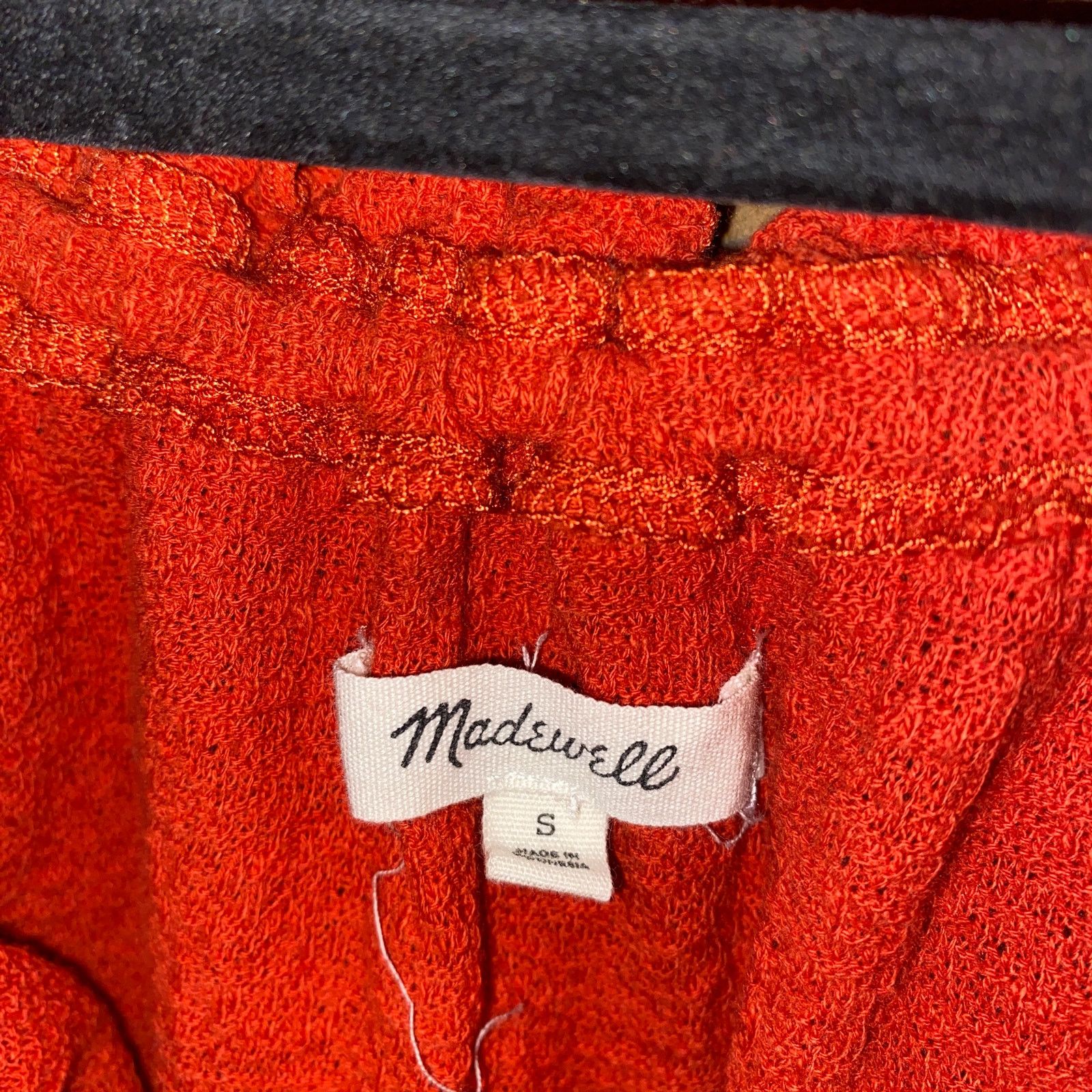 Madewell Madewell Texture & Thread Red Smocked Drawstring Top Small Size S / US 4 / IT 40 - 5 Thumbnail