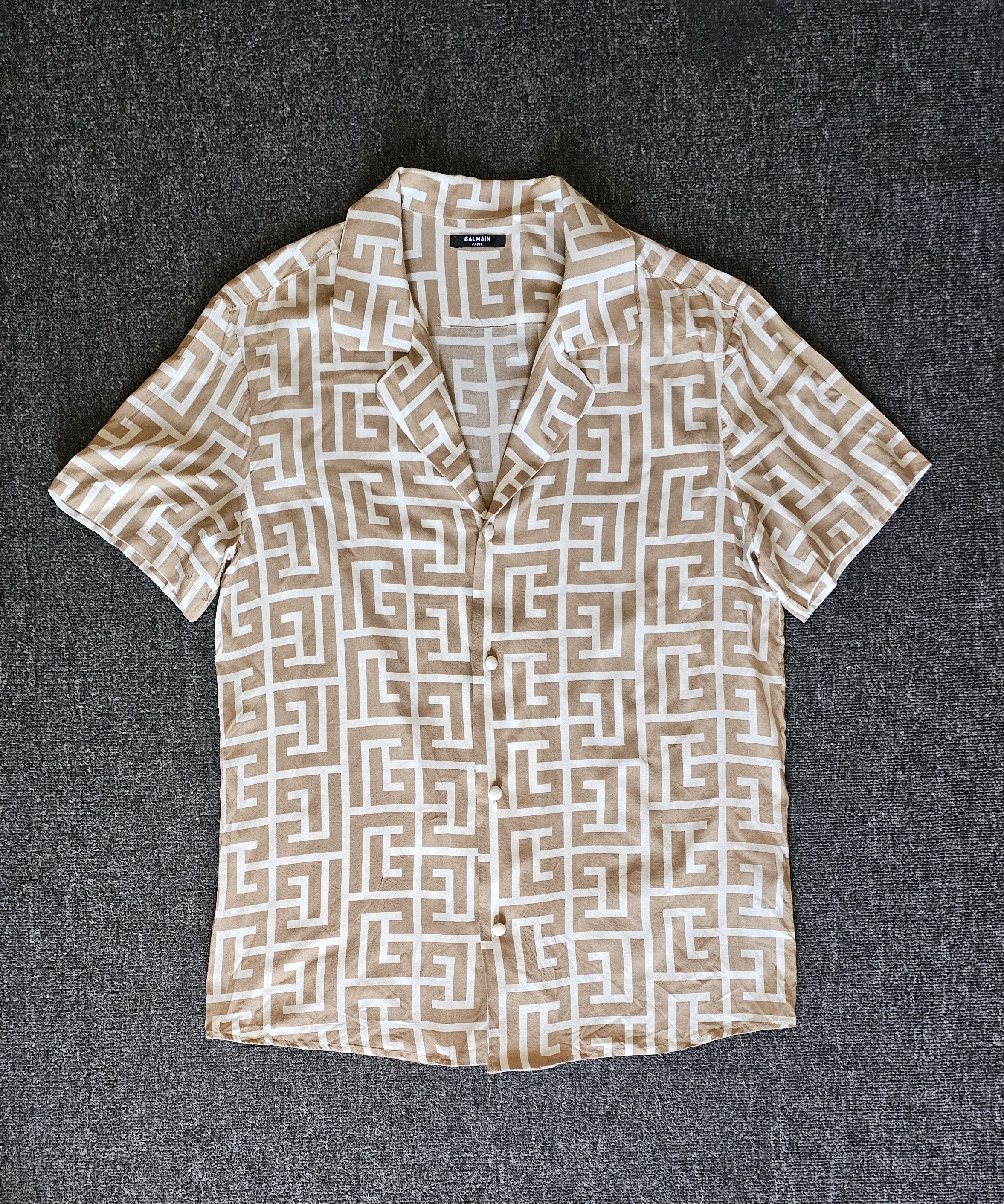 Balmain Balmain Men's Oversize Short Sleeve Shirt Size 39 Size US L / EU 52-54 / 3 - 2 Thumbnail