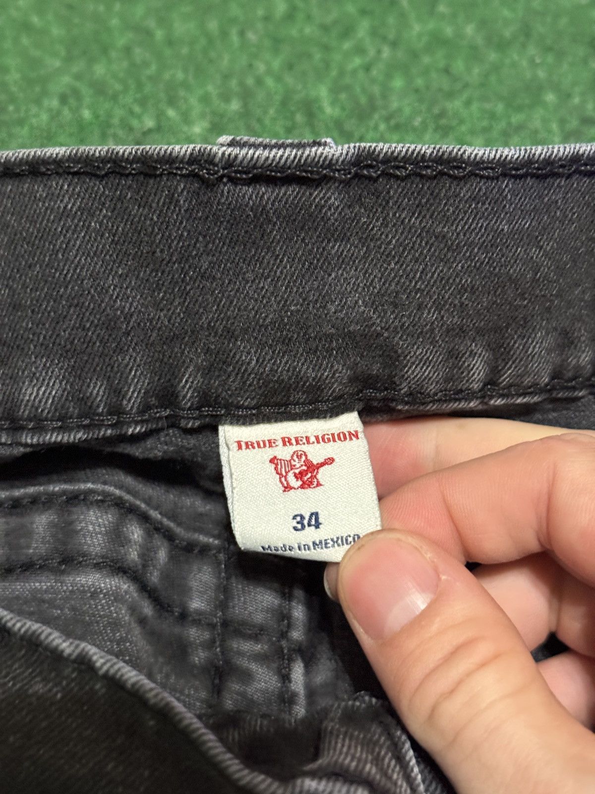 True Religion True Religion Black Denim Straight Leg 34x26 Y2K Jeans Size US 34 / EU 50 - 6 Thumbnail