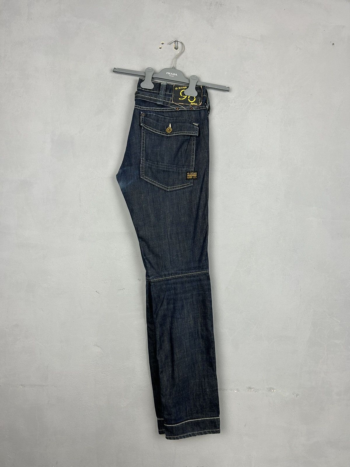 G-Star G-Star RAW 3301 96 Denim Jeans W31 L34 DarkWash Strap Detail Size US 31 - 6 Thumbnail