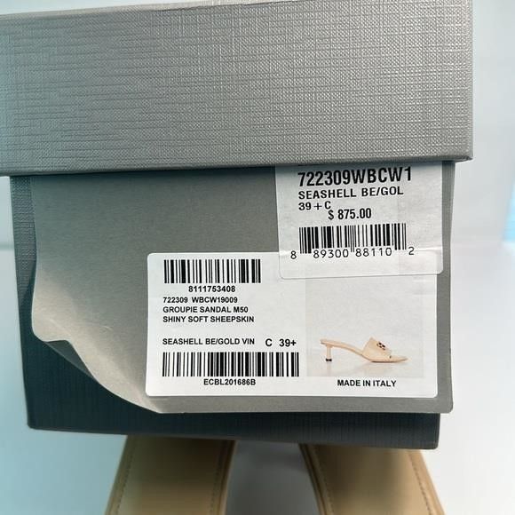 Balenciaga 💯- New Authentic Balenciaga Beige Groupie Leather Heels Size US 9 / IT 39 - 2 Thumbnail