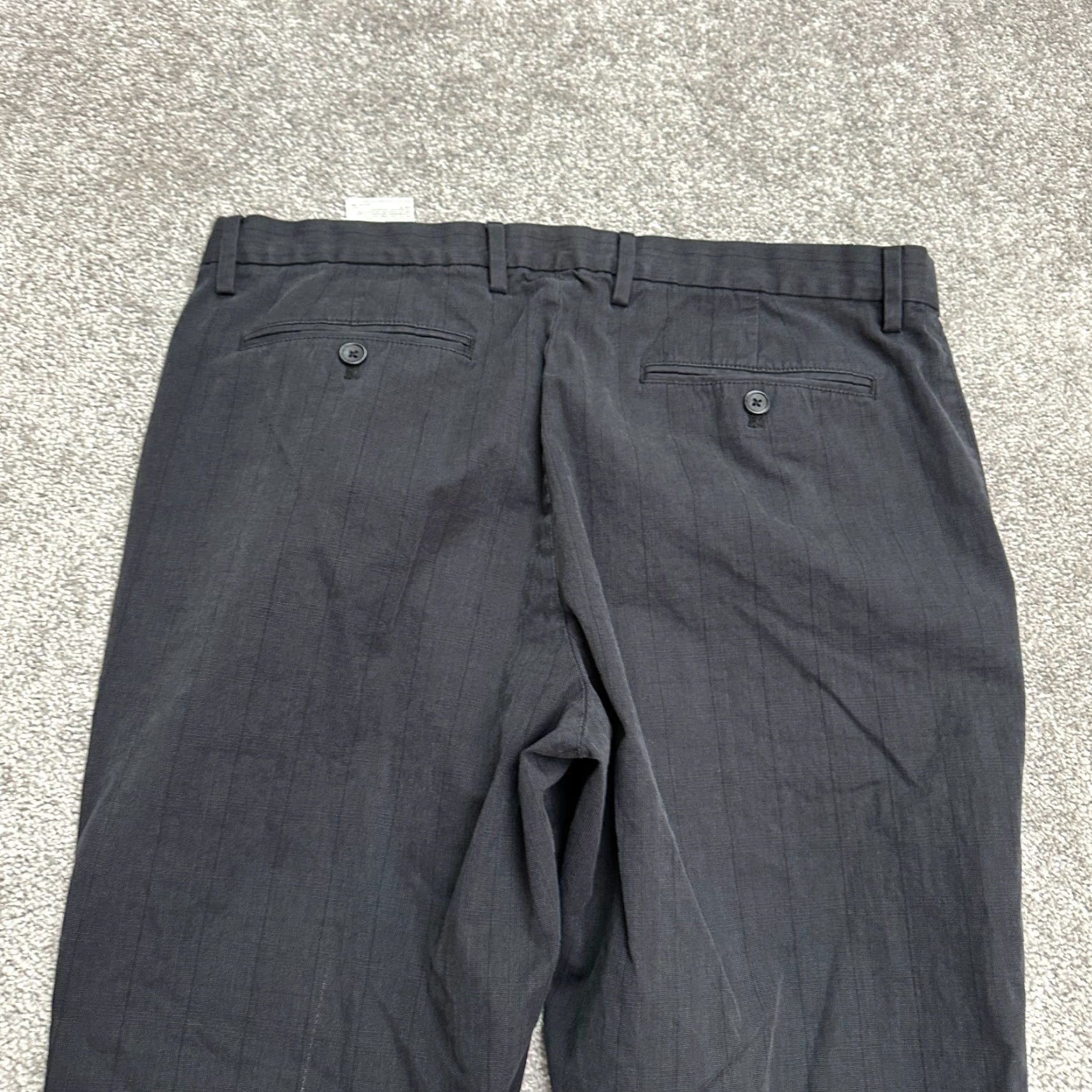 Banana Republic Banana Republic Pants Mens 35x32 Navy Plaid Straight Leg Work Kentfield Size US 35 - 5 Thumbnail