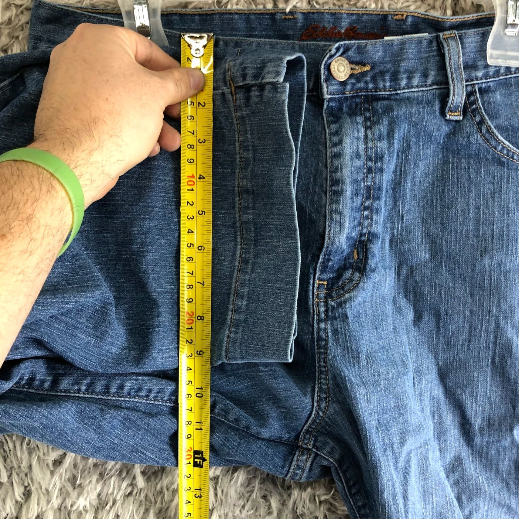 Eddie Bauer Eddie Bauer Jeans Crop High Rise Regular Womens Size 14 Medium Wash Blue Denim Cotton Comfort Size 36" / US 14 / IT 50 - 4 Thumbnail