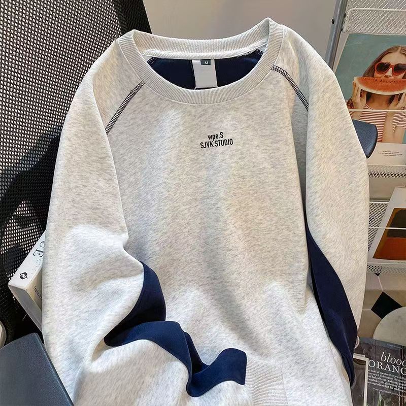 Vintage Grey Navy Raglan Sweatshirt Size US M / EU 48-50 / 2 - 1 Thumbnail