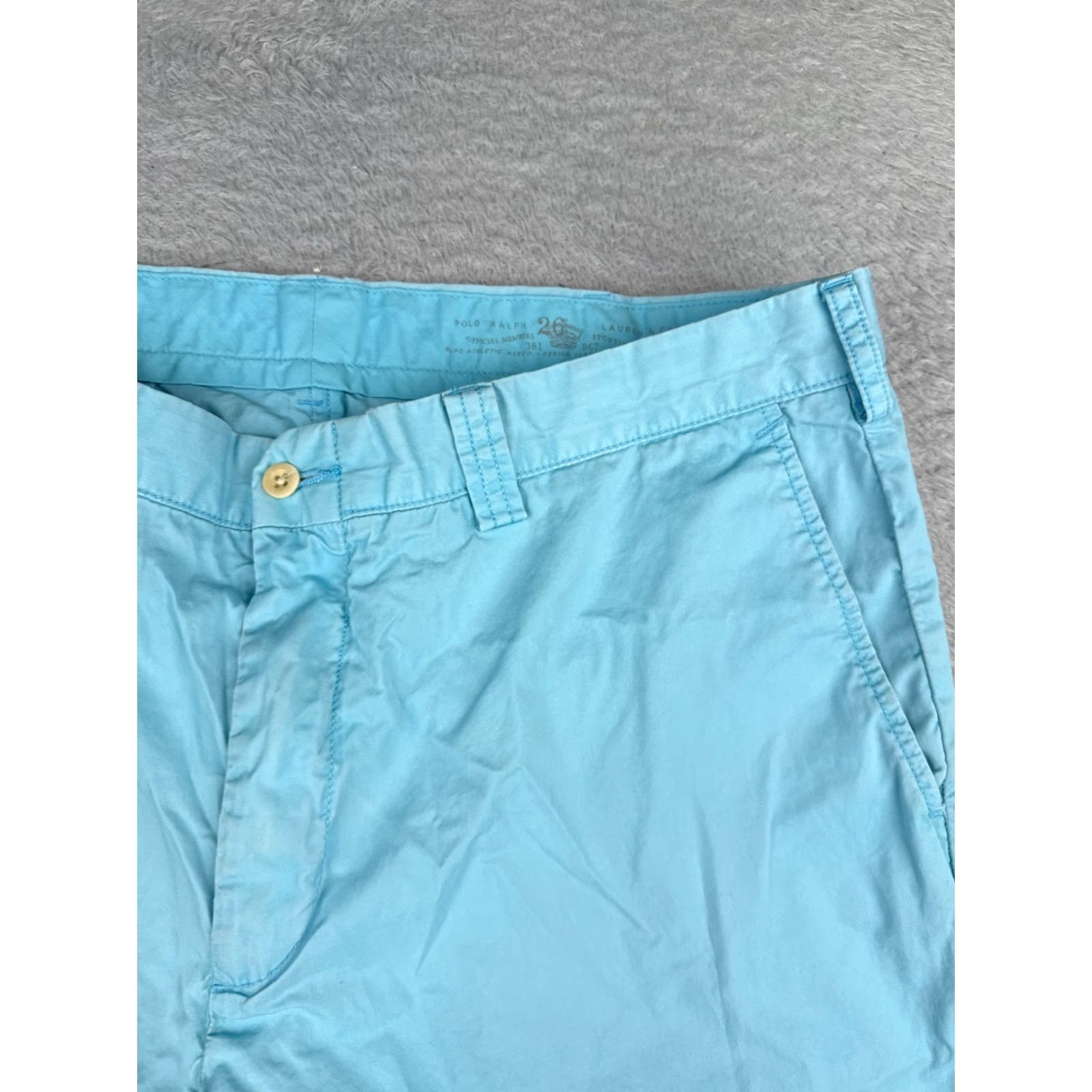 Polo Ralph Lauren Polo Ralph Lauren Mens Shorts Chino 38 Blue Cotton Nylon Cotton Blend Zip Pockets Classic Flat Front Casual Size US M / EU 48-50 / 2 - 5 Thumbnail