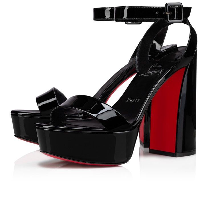 Christian Louboutin o1s1wg110125 Movida Sabina 130mm Sandals in Black Size US 10 / IT 40 - 1 Thumbnail
