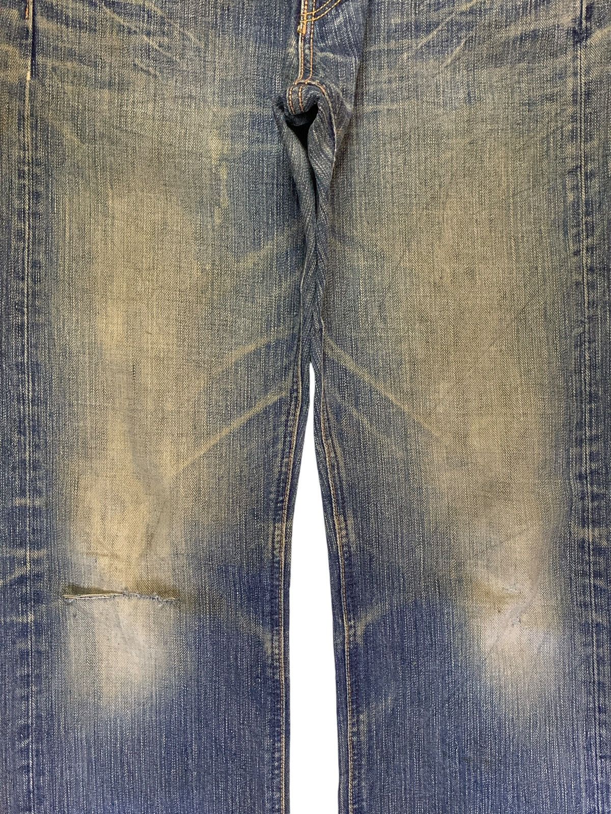 Lee Vintage Japanese Lee Mud Wash Distressed Baggy Jeans Size US 31 - 5 Thumbnail
