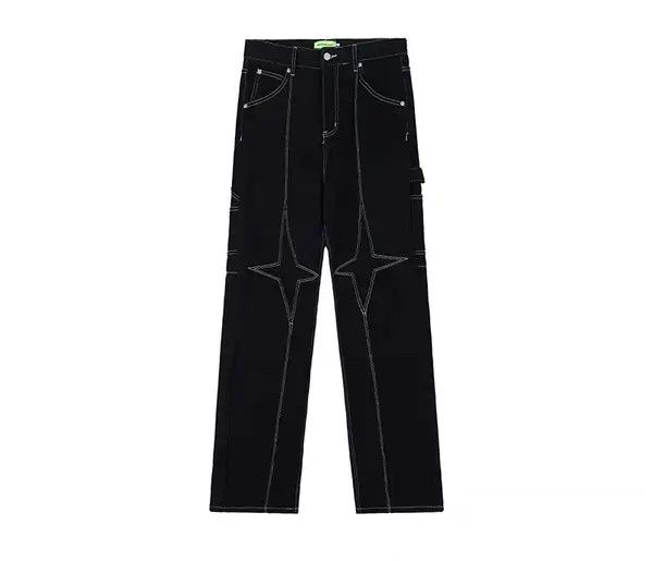 VIBE Vintage star collection topstitched straight jeans Size US 34 / EU 50 - 1 Thumbnail