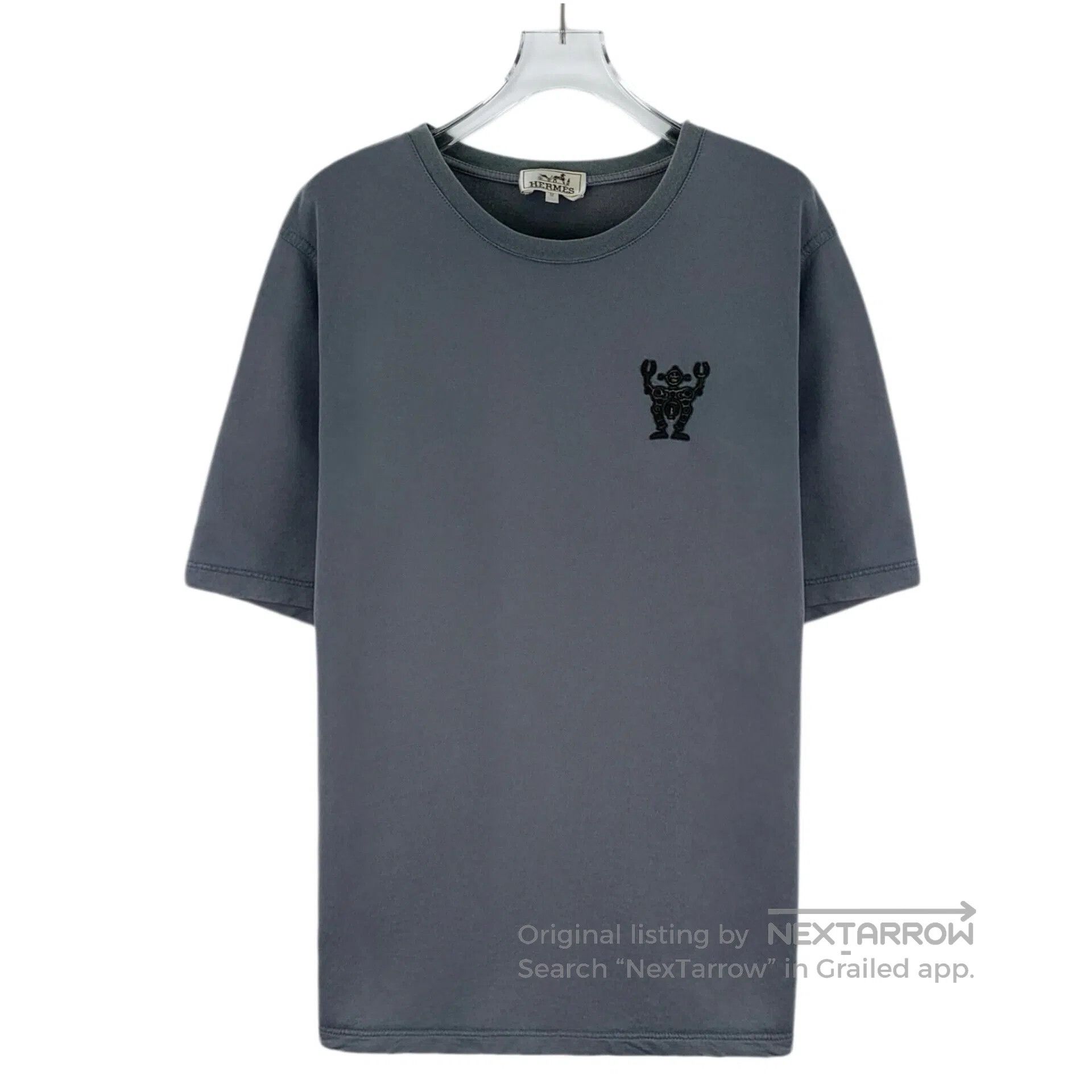 Hermes Hermes Blue robot embroidery cotton crew neck short-sleeve Size US M / EU 48-50 / 2 - 1 Thumbnail