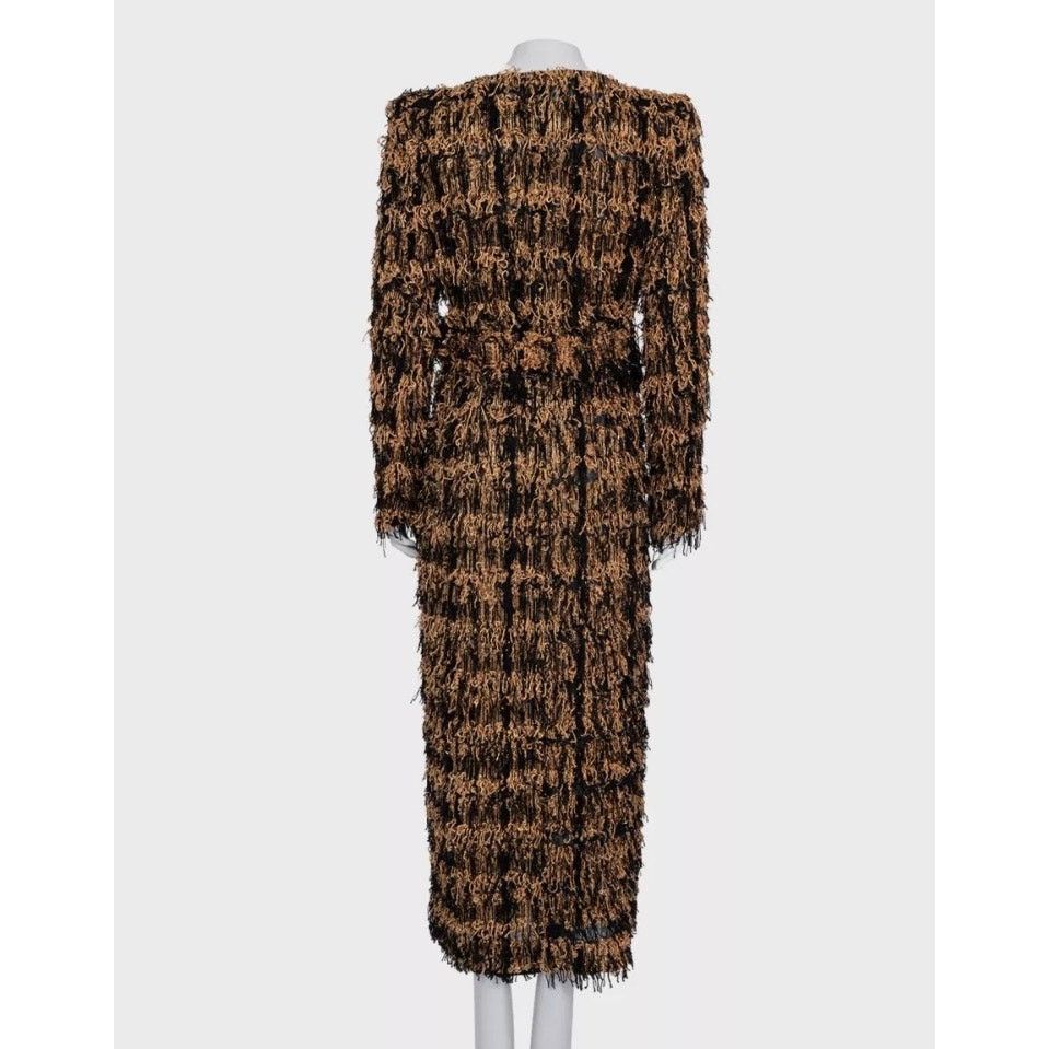 Balmain Balmain Long Black Cardigan with Luxurious Gold Fringe Sz.38 Size S / US 4 / IT 40 - 3 Thumbnail