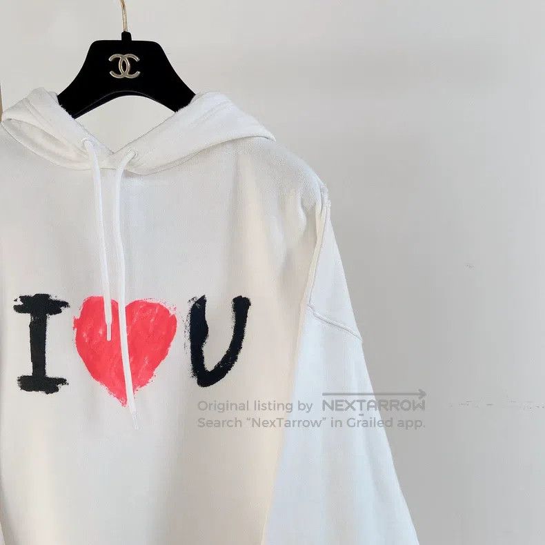 Balenciaga Balenciaga White Letter Hooded Sweatshirt Size US M / EU 48-50 / 2 - 3 Thumbnail