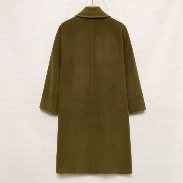 Max Mara Max Mara Pea Green Wool Long Coat Size M / US 6-8 / IT 42-44 - 2 Thumbnail