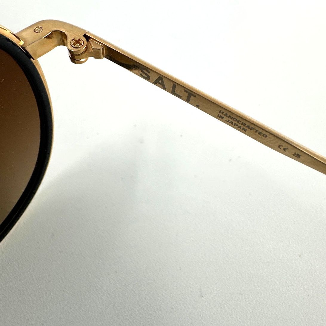 SALT. Optics Salt. Brushed Gold Black Polarized Desna Sunglasses Size ONE SIZE - 6 Thumbnail