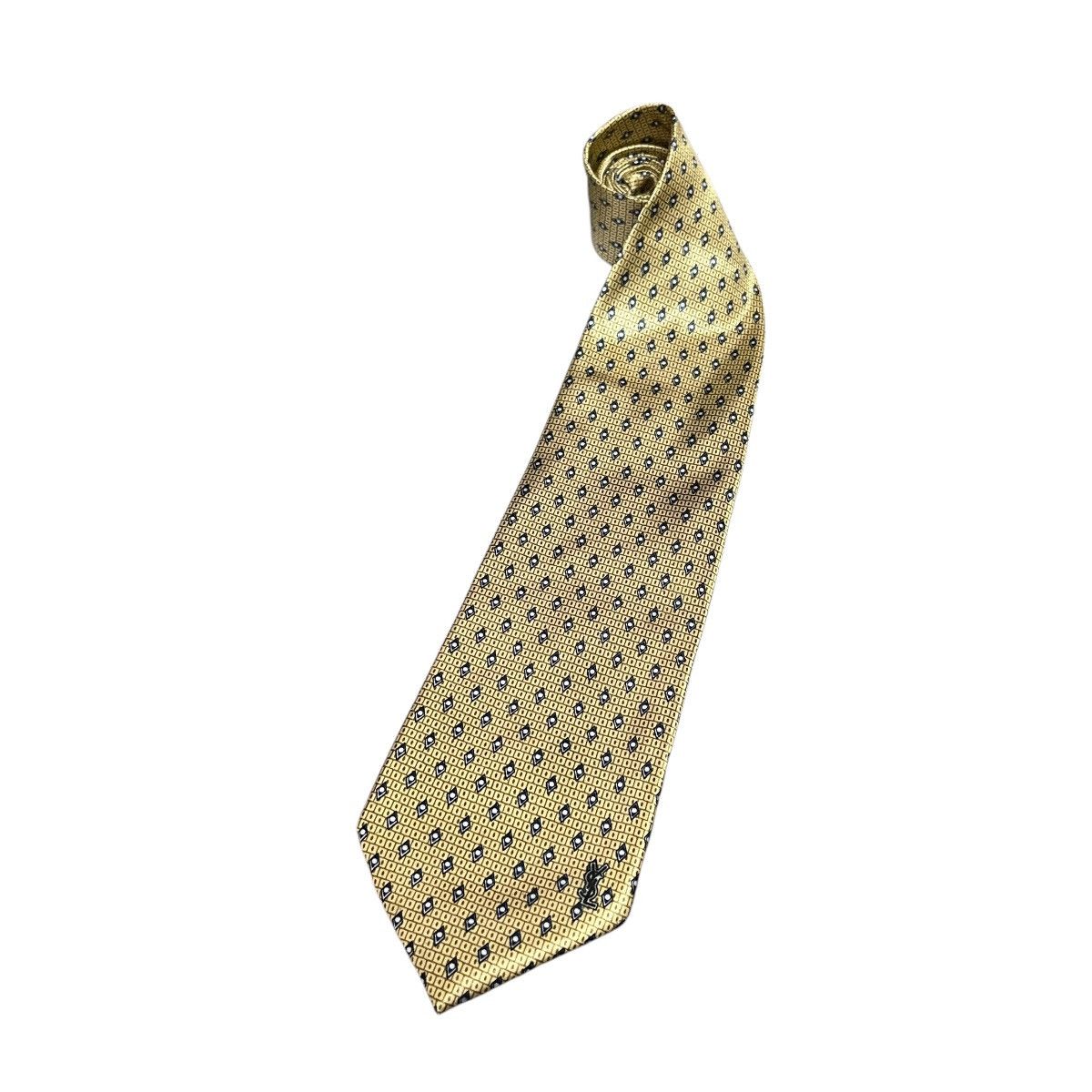 Yves Saint Laurent Vintage Yves Saint Laurent Diamond Pattern Silk Tie Size ONE SIZE - 1 Thumbnail