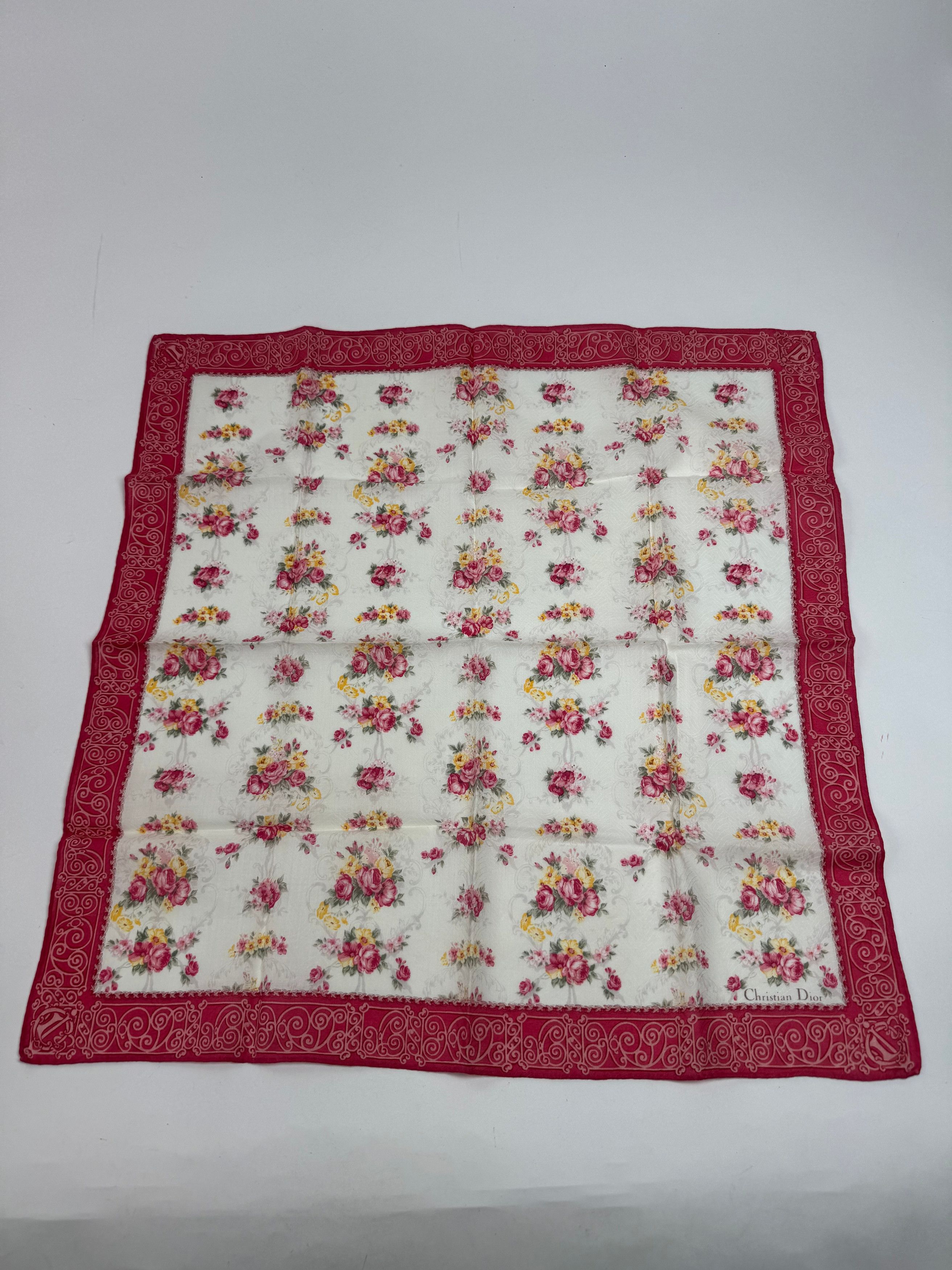 Dior Vintage Floral Silk scarf Size ONE SIZE - 1 Thumbnail