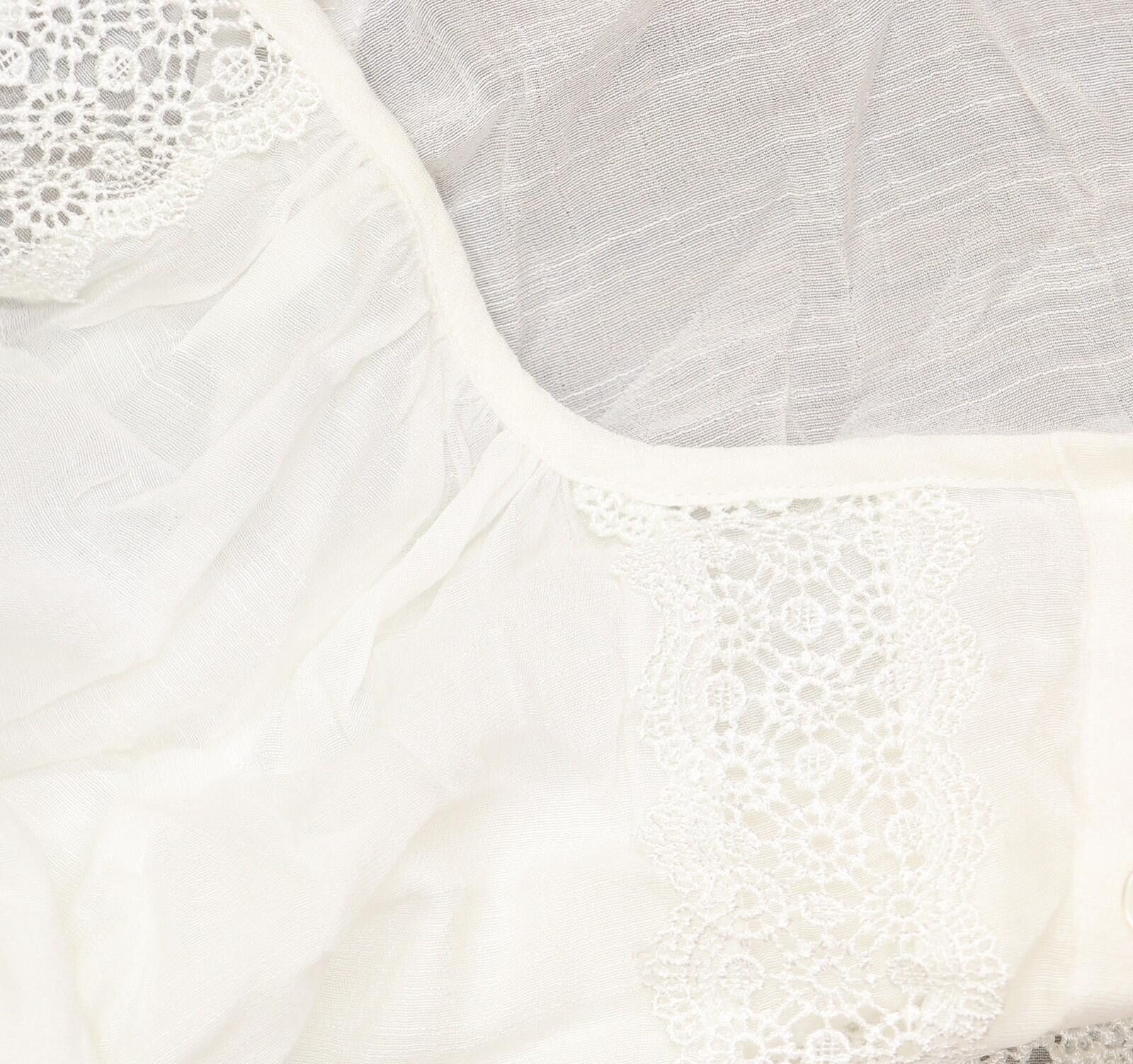 Other Nwt Bcx Lace-trim Tie-hem Peasant Top 1080f2k White L Size L / US 10 / IT 46 - 5 Thumbnail