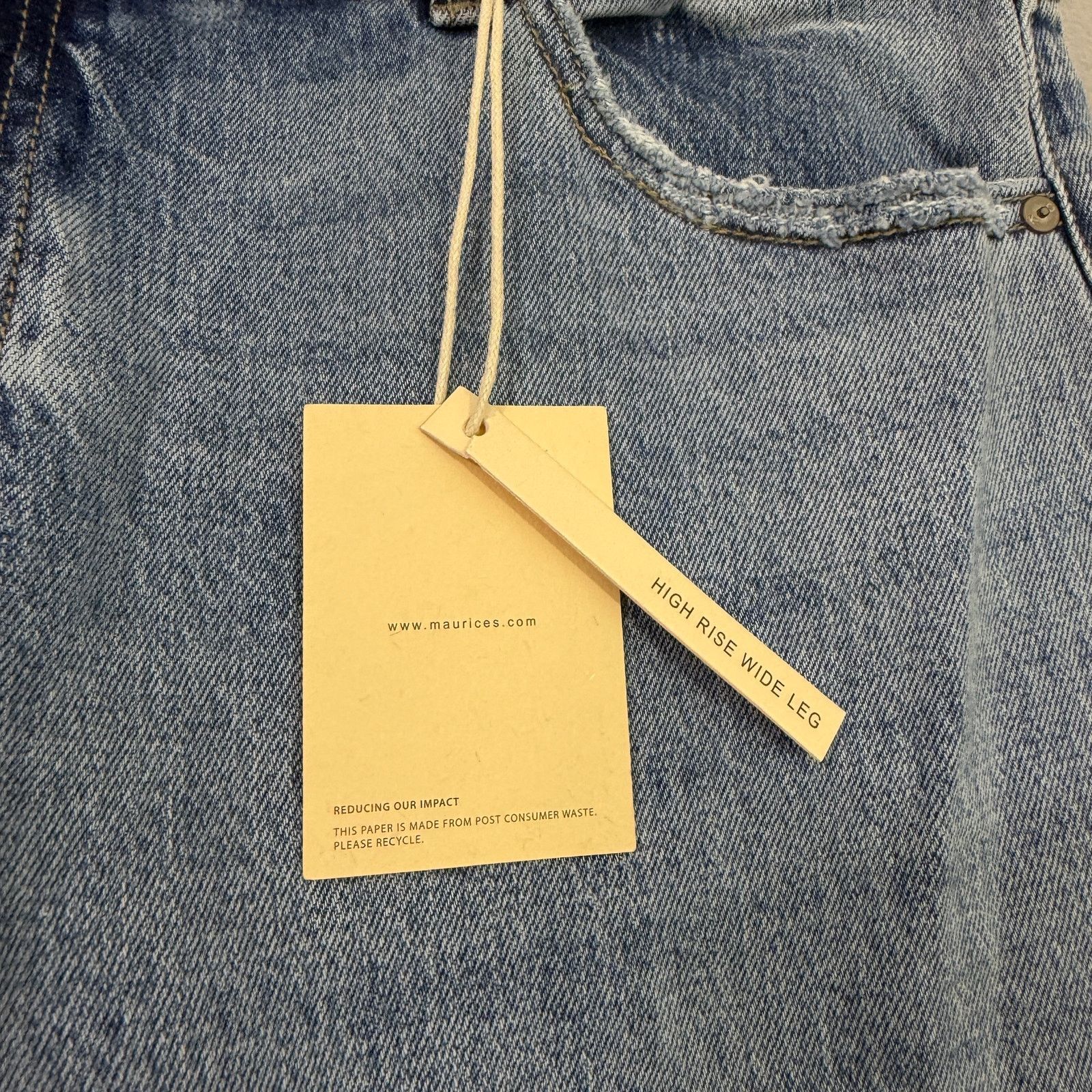 Vintage KanCan High Rise Wide Leg Cuffed Jeans womens 32x29 Blue NEW Size 32" / US 10 / IT 46 - 4 Thumbnail