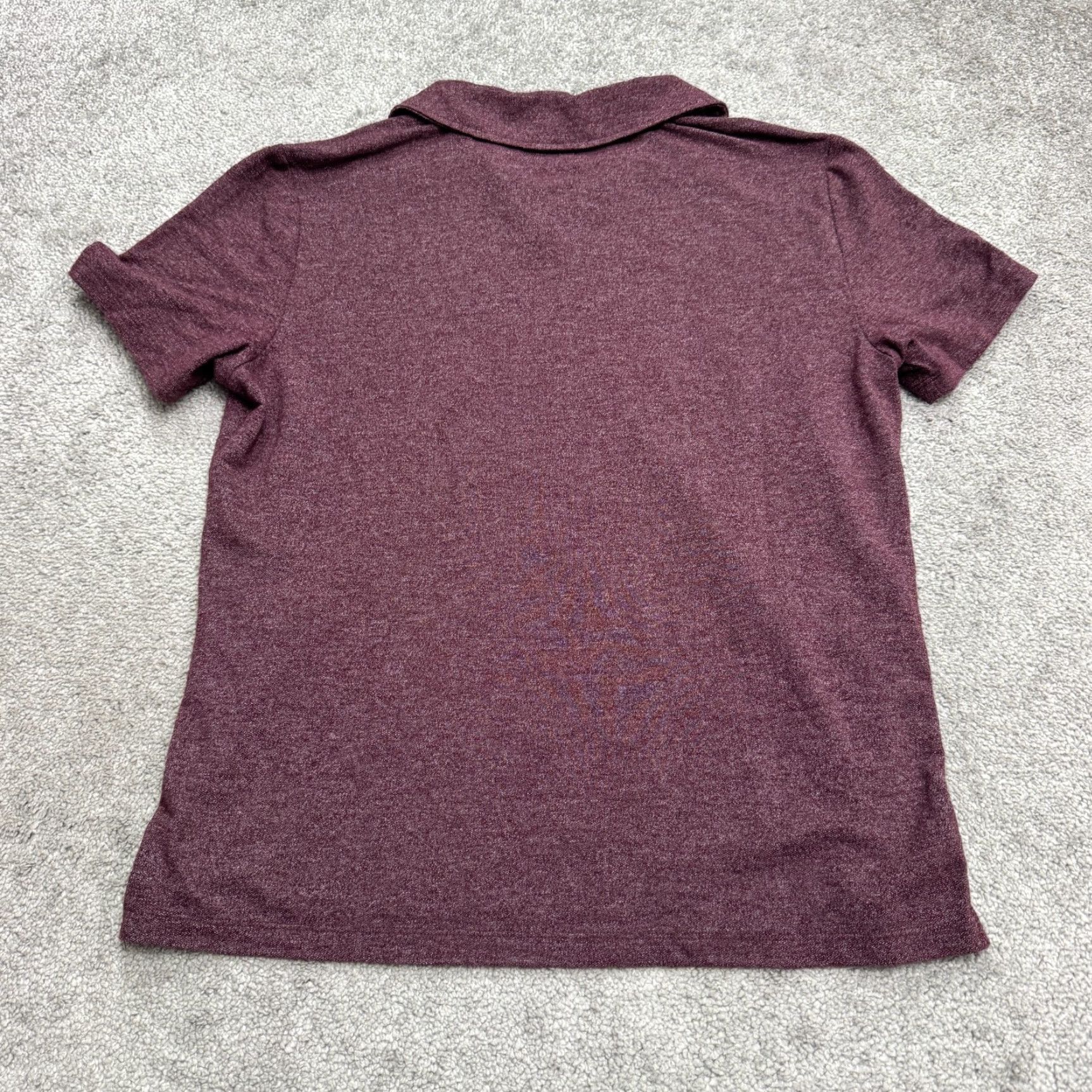 Vintage Robert Barakett Polo Shirt Mens Large Heathered Burgundy V-Neck Casual Shirt Short Sleeve Regular Fit Cotton Polyester Polo Size US L / EU 52-54 / 3 - 2 Thumbnail