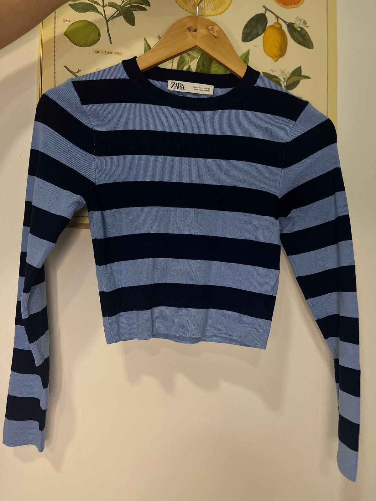 Zara Blue and light blue striped sweater Size S / US 4 / IT 40 - 3 Thumbnail