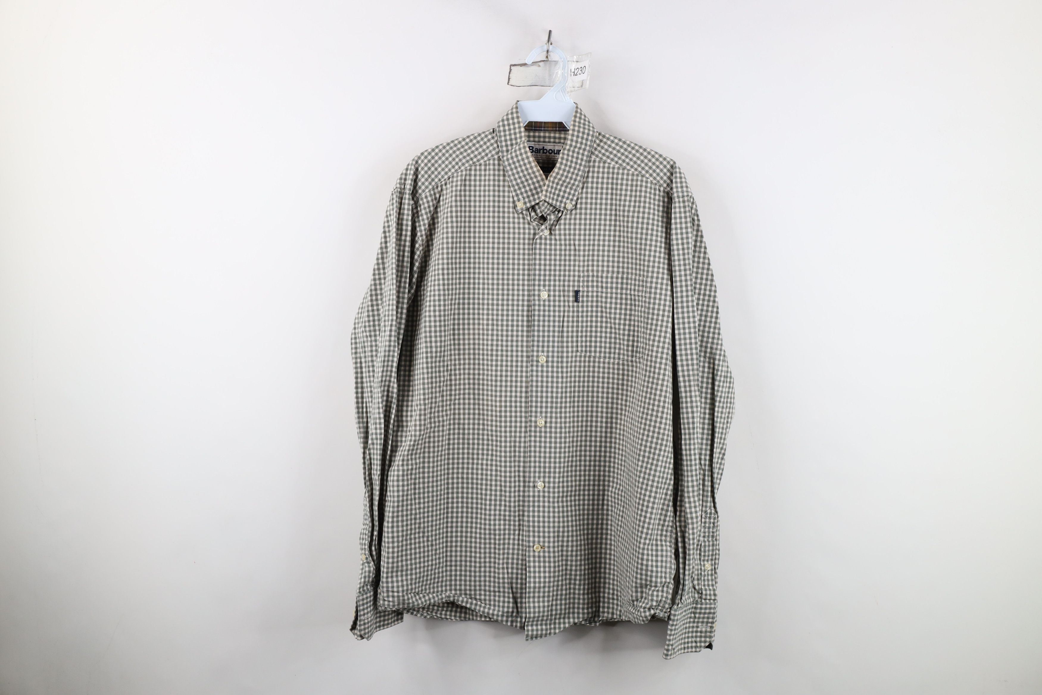 Barbour Barbour Spell Out Gingham Plaid Collared Button Down Shirt Size US S / EU 44-46 / 1 - 1 Thumbnail