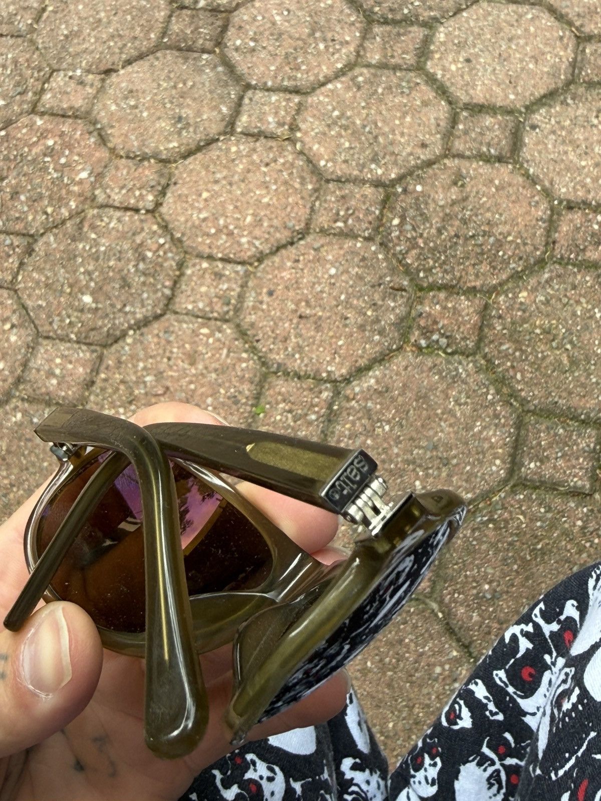 Handmade Olive brown handmade japan sunglasses retail $598 Size ONE SIZE - 3 Thumbnail