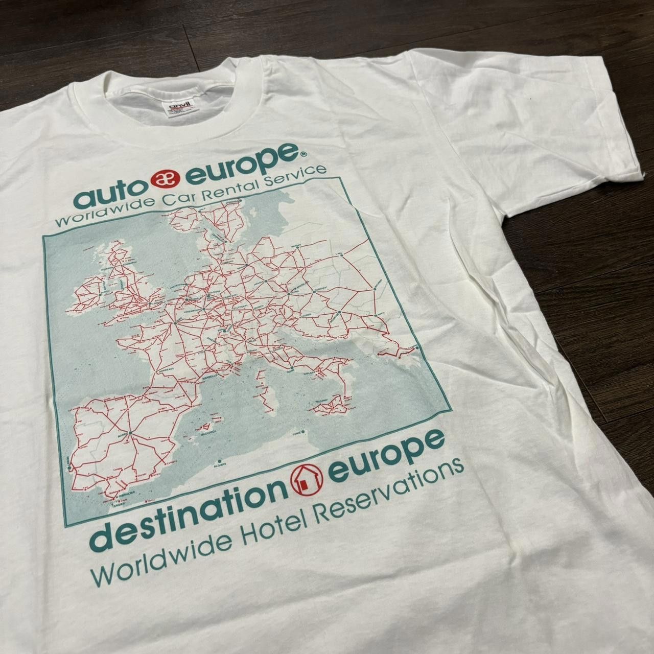 Anvil Vintage Auto Europe T Shirt 90s Large Size US L / EU 52-54 / 3 - 2 Thumbnail