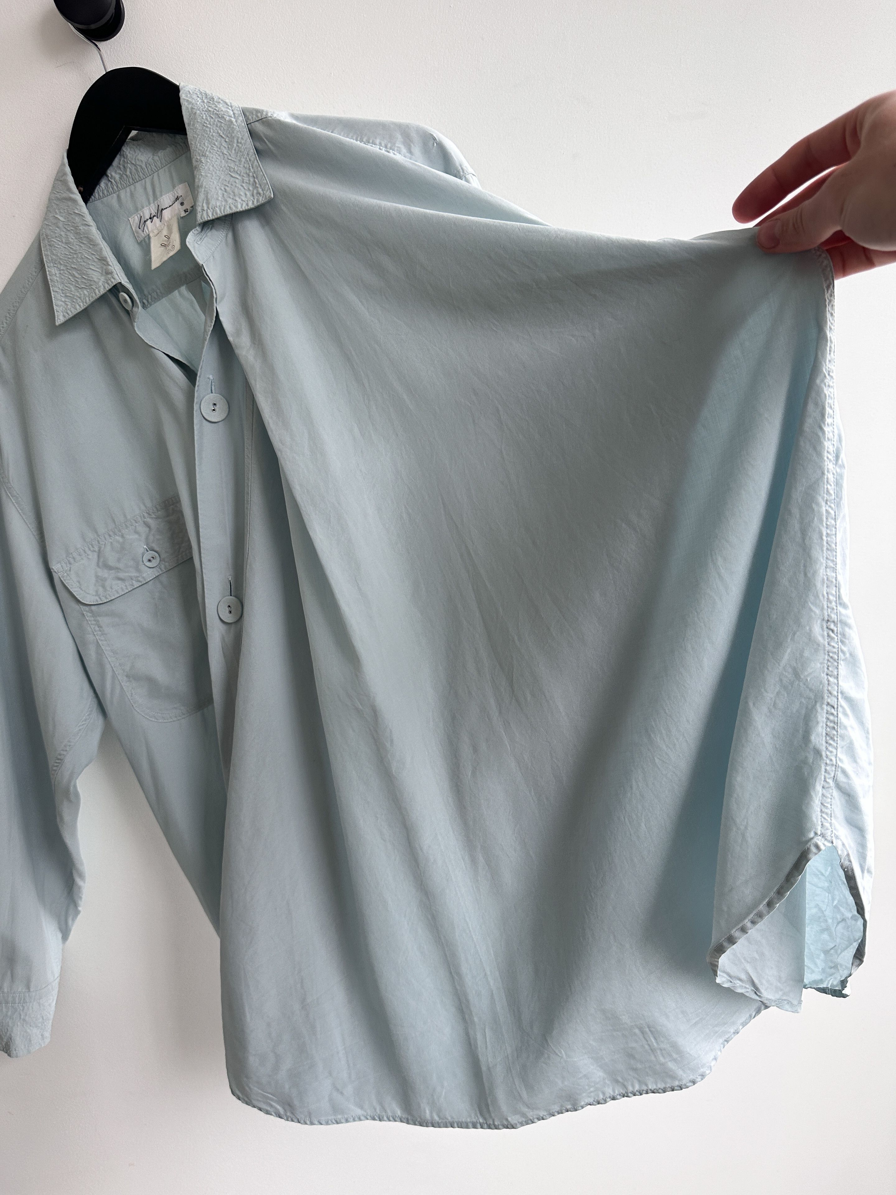 Yohji Yamamoto Vintage Yohji Yamamoto Blue Shirt Size S / US 4 / IT 40 - 5 Thumbnail