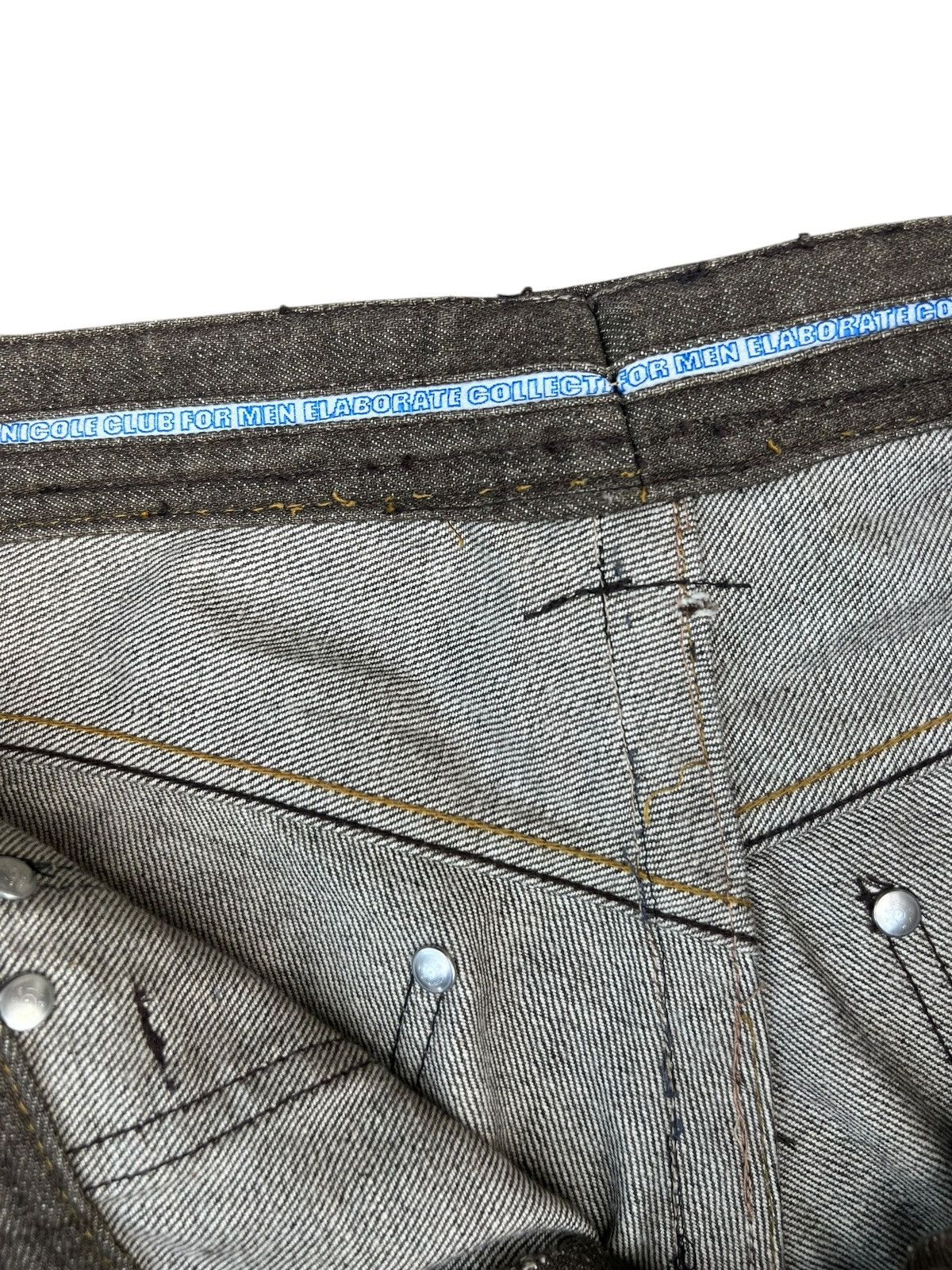 Japanese Brand Nicole Club For Men Japan Hybrid Denim Bootcut Jeans Size US 30 / EU 46 - 7 Thumbnail