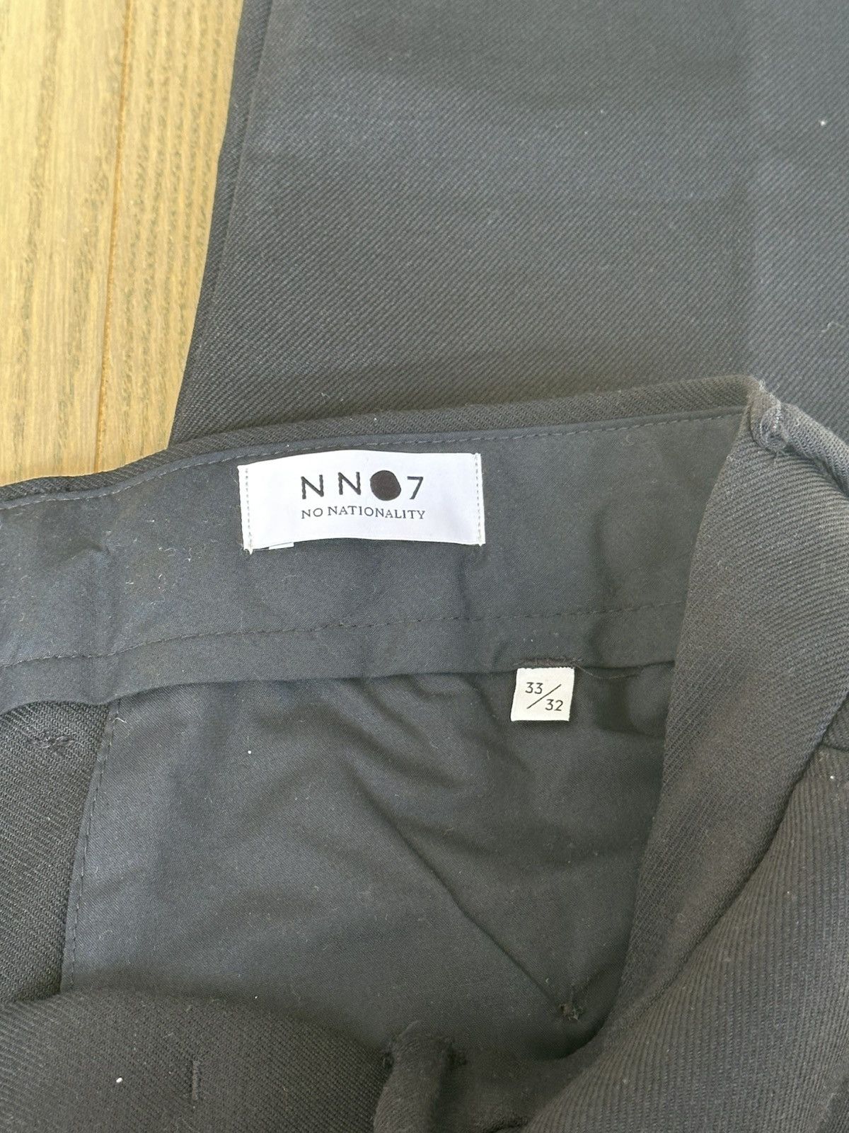 NN07 FRITZ 1091 NAVY BLUE Cropped Wool Trousers Size US 33 - 4 Thumbnail