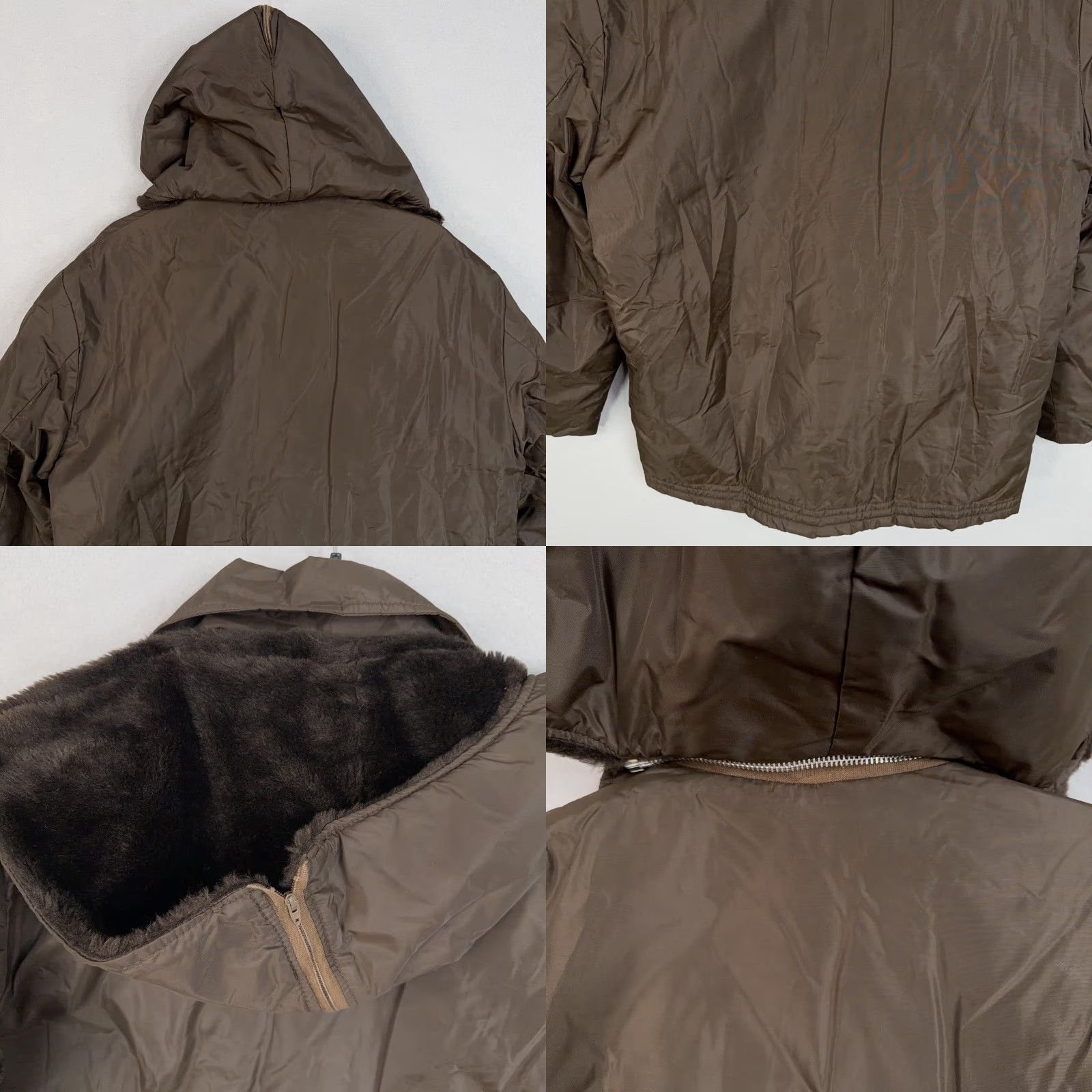 Vintage VINTAGE Parka Coat Mens XL Hooded Quilted Insulated Removable Hood Nylon Brown ZIP Size US XL / EU 56 / 4 - 8 Thumbnail