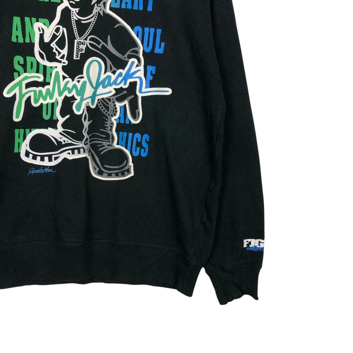 Japanese Brand 📌Vintage Sweatshirt Grass Hither Full Print Skate Style Size US L / EU 52-54 / 3 - 6 Thumbnail