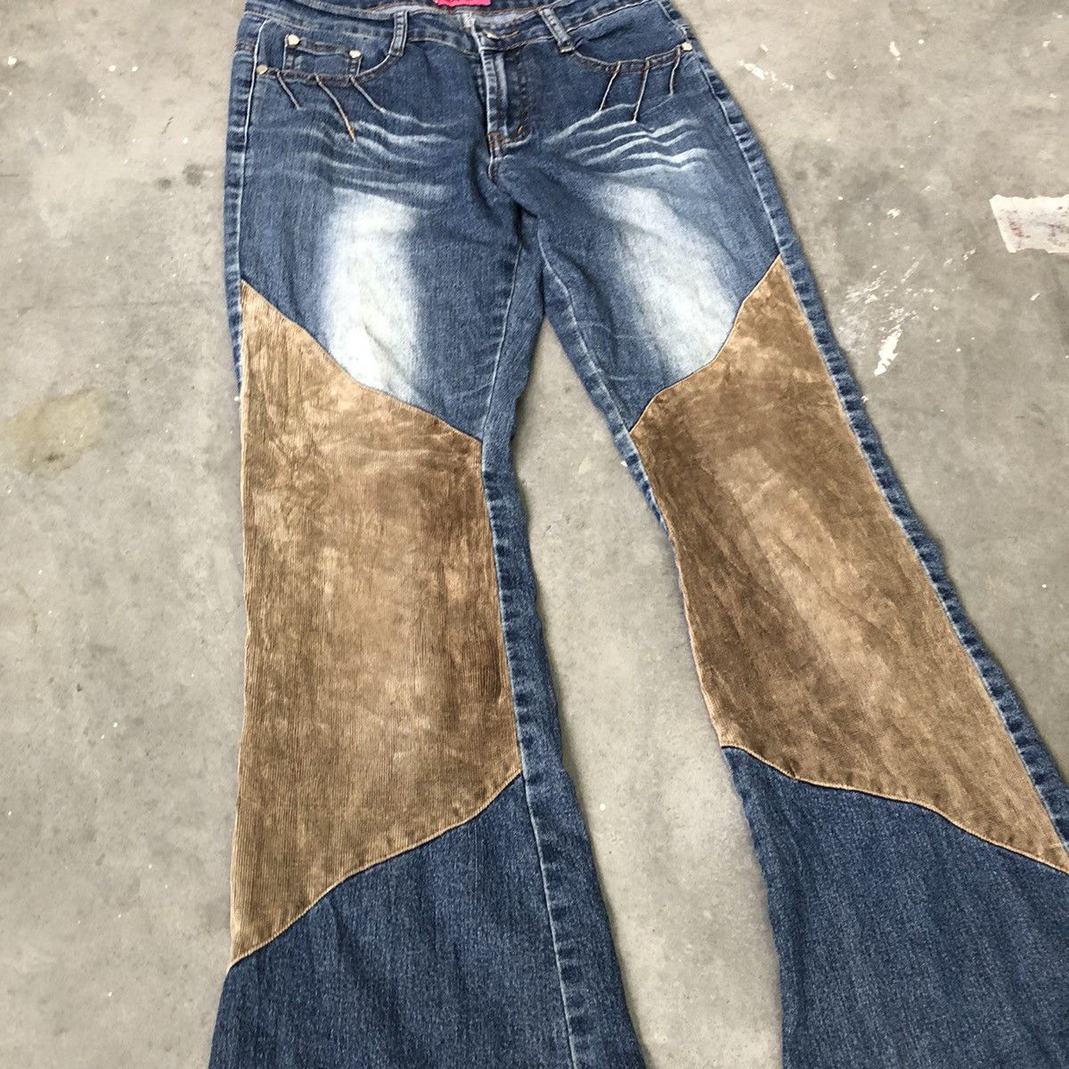 Designer Baby Baby Corduroy Knee Flared Pants 🍒 Size US 28 / EU 44 - 3 Thumbnail