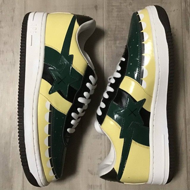 Bape × Kaws × Nigo KAWS CHOMPERS BAPE STA Patent Leather Sneakers APE NIGO Size US 9.5 / EU 42-43 - 2 Thumbnail