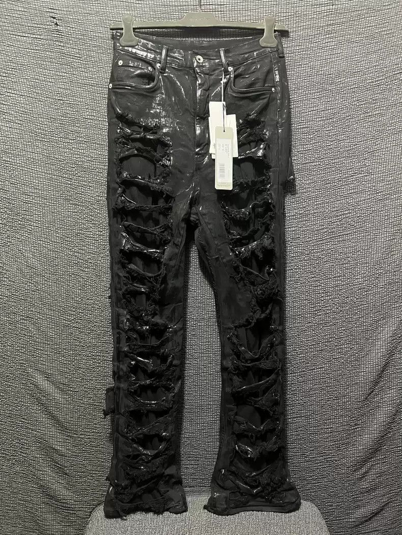 Rick Owens Rick Owens geth cut 23ss erosion-damaged coated double-laye Size US 30 / EU 46 - 1 Thumbnail