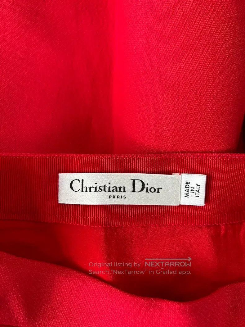 Dior Dior Red silk wool love skirt Size 24" / US 00 / IT 34 - 4 Thumbnail